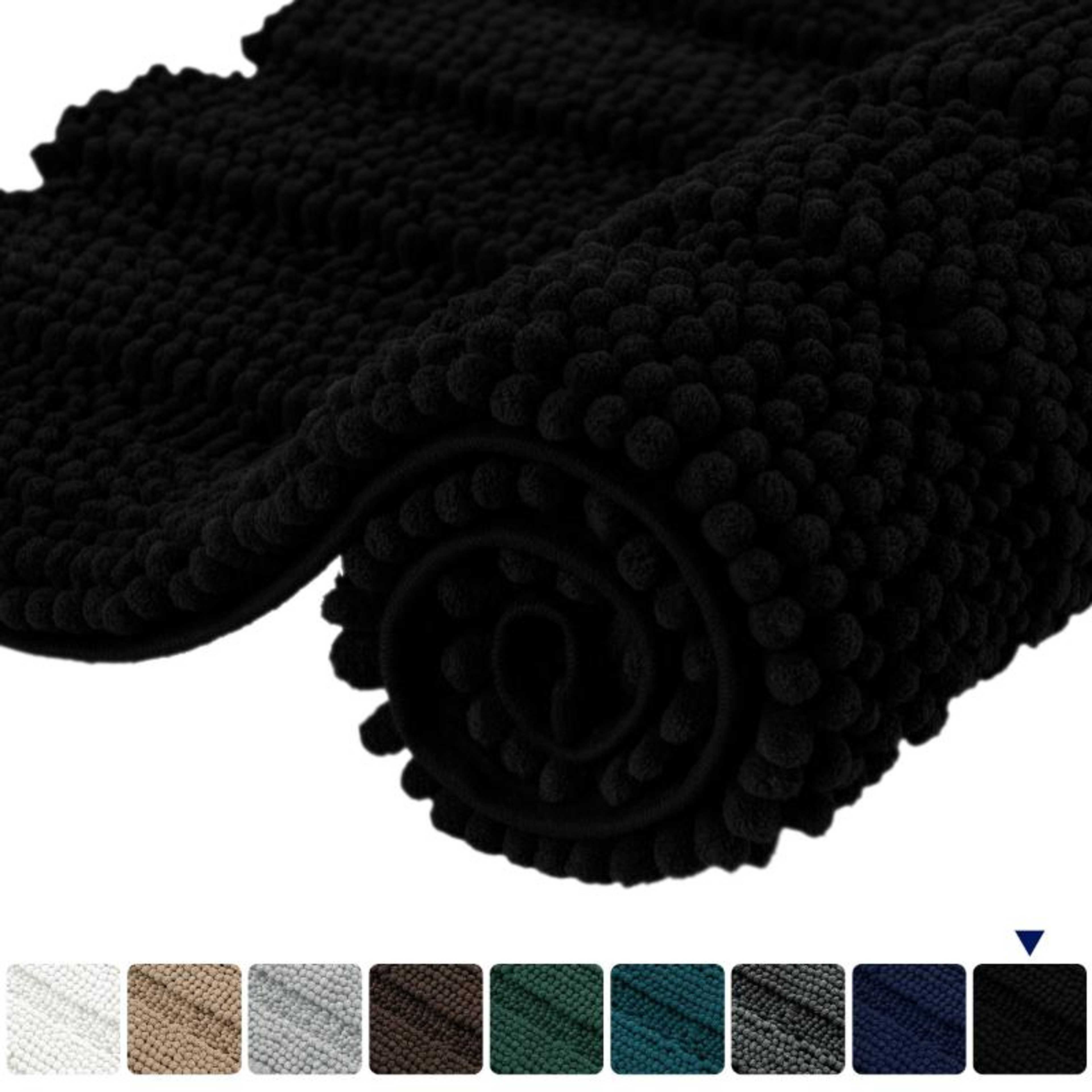 Thick Microfiber Shaggy Door Mat  29 x 19 inch (LARGE) Room Mat  Bathroom Chenille Rug  Absorbent Bathtub Mat - Al Ferash