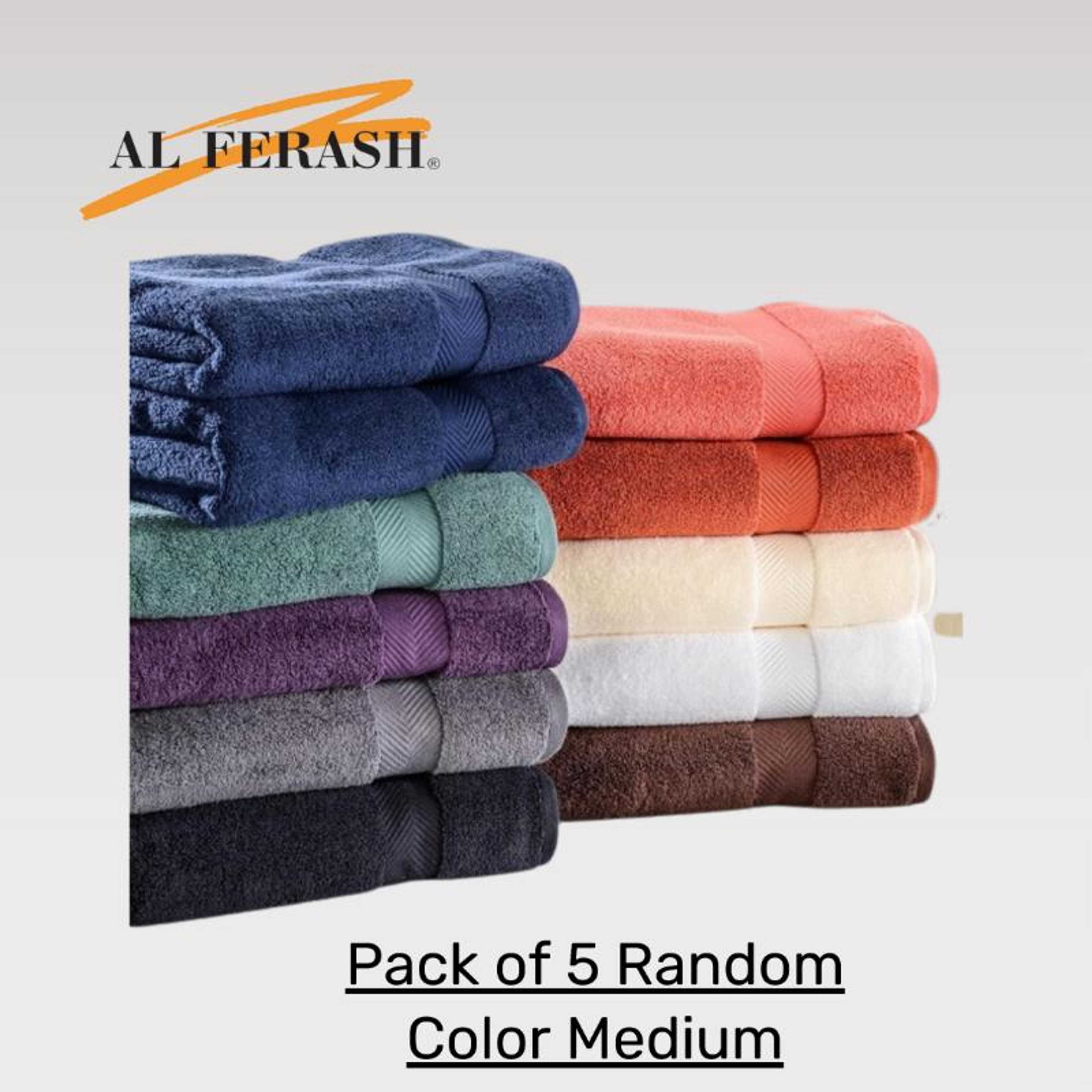 Al Ferash - Pack of 5 Random Color Medium Size Bath Towel