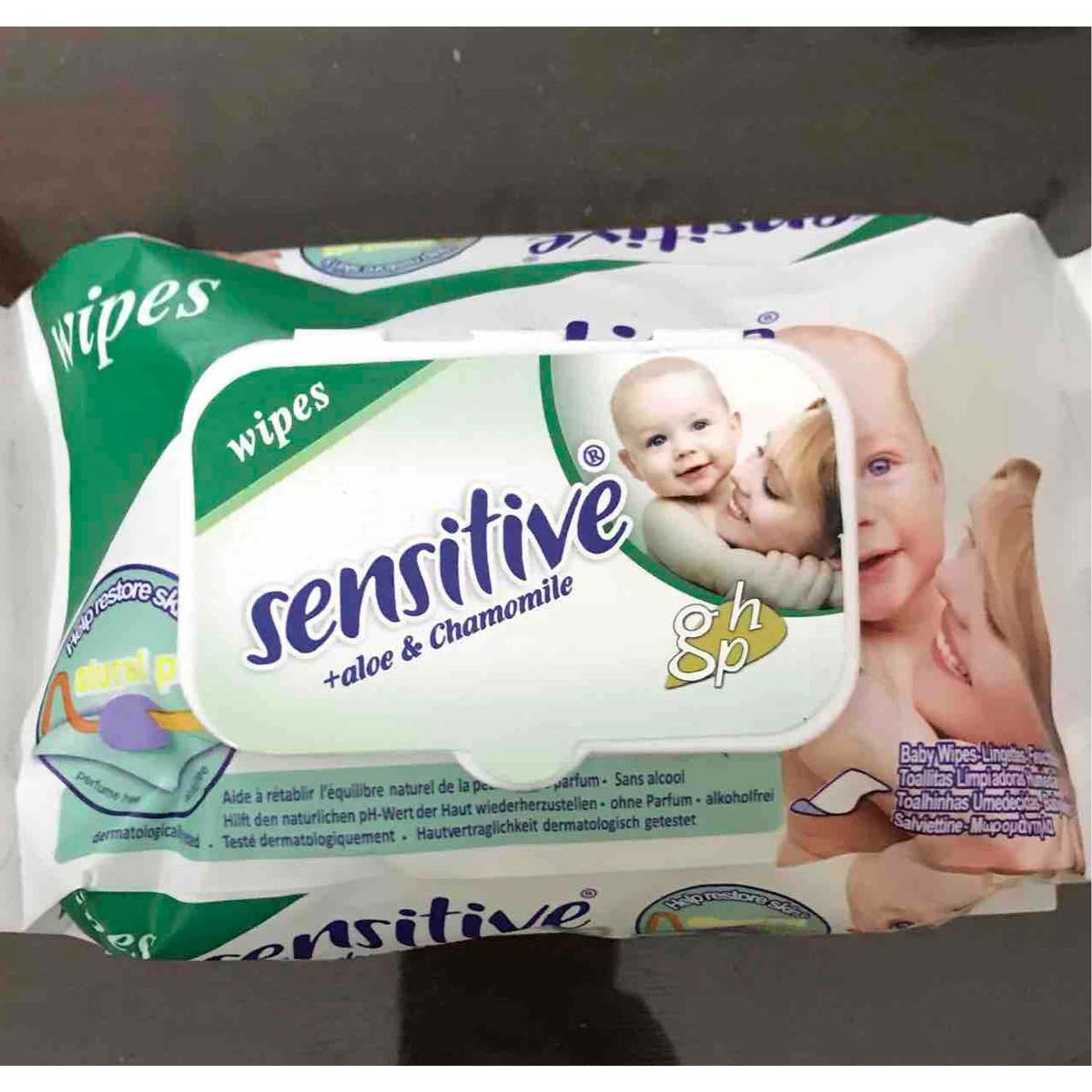 Sensitive Baby Cotton Wipes With Flip Top (Lid/Cap) - 90 Sheets (Honestly In Market Everyone Say It Has 90Sheets But It Is Not Written Anywhere In Packet.)