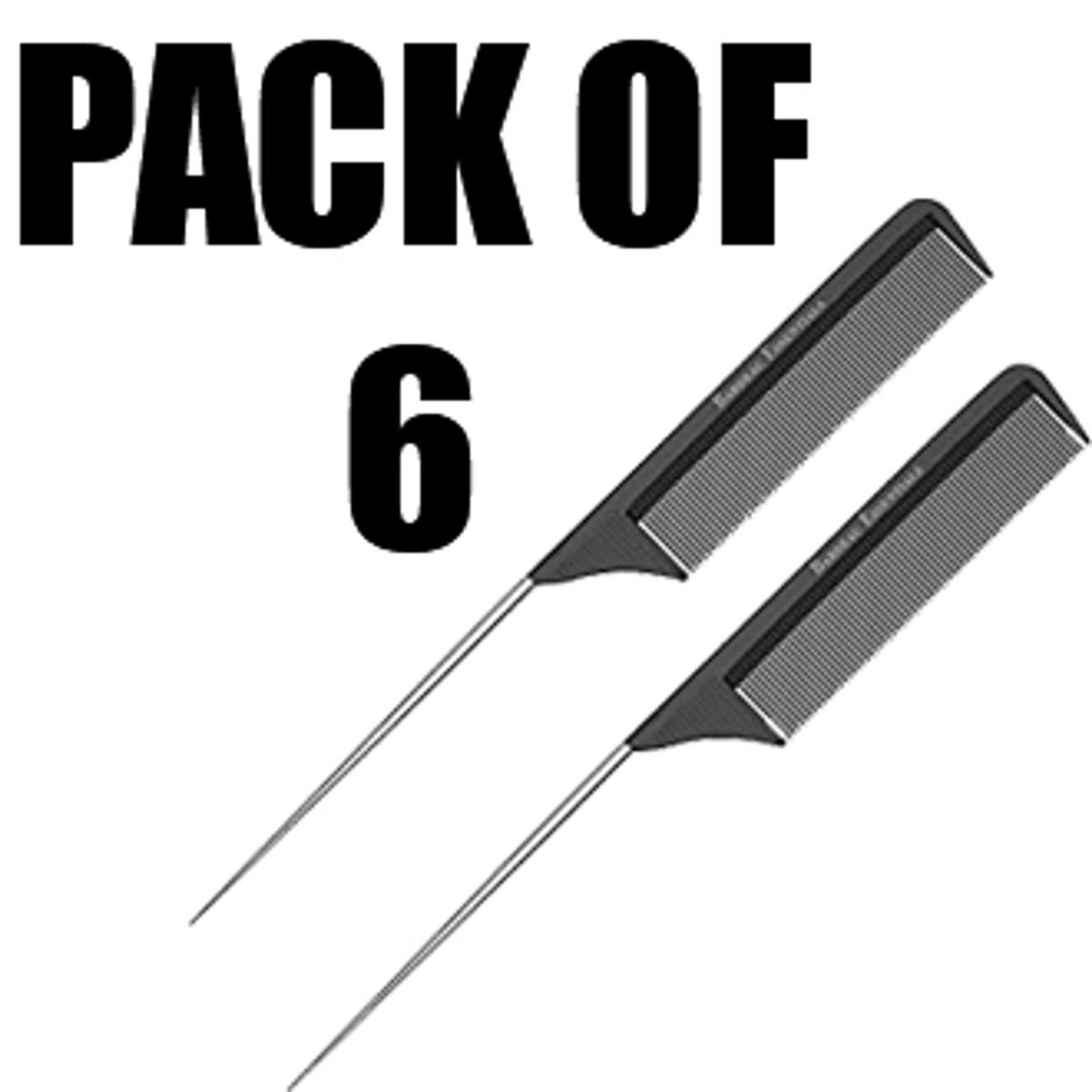 Pack Of 6 Rat Tail Comb