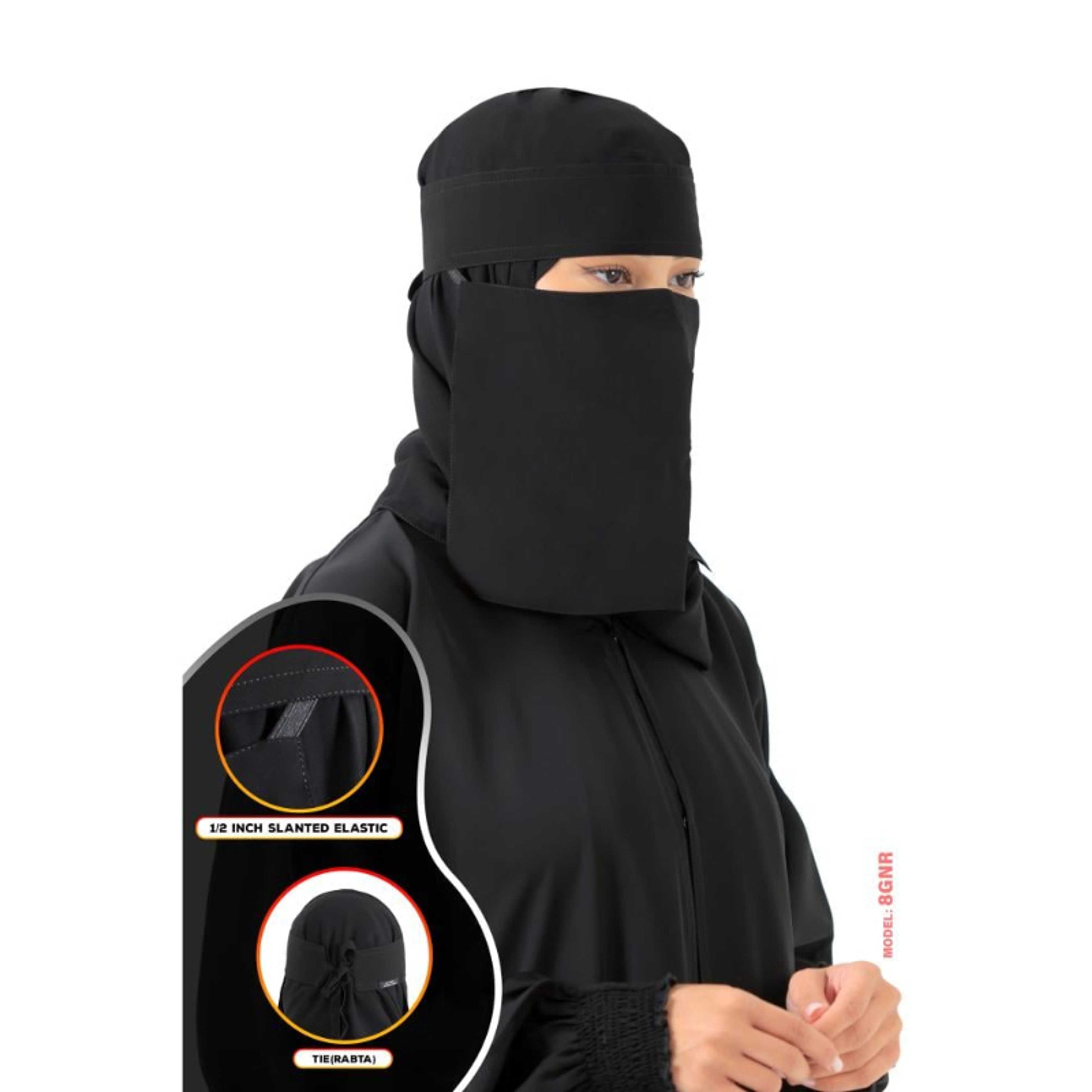 Short niqab with elastic waistband - Unbranded - Product Main Image