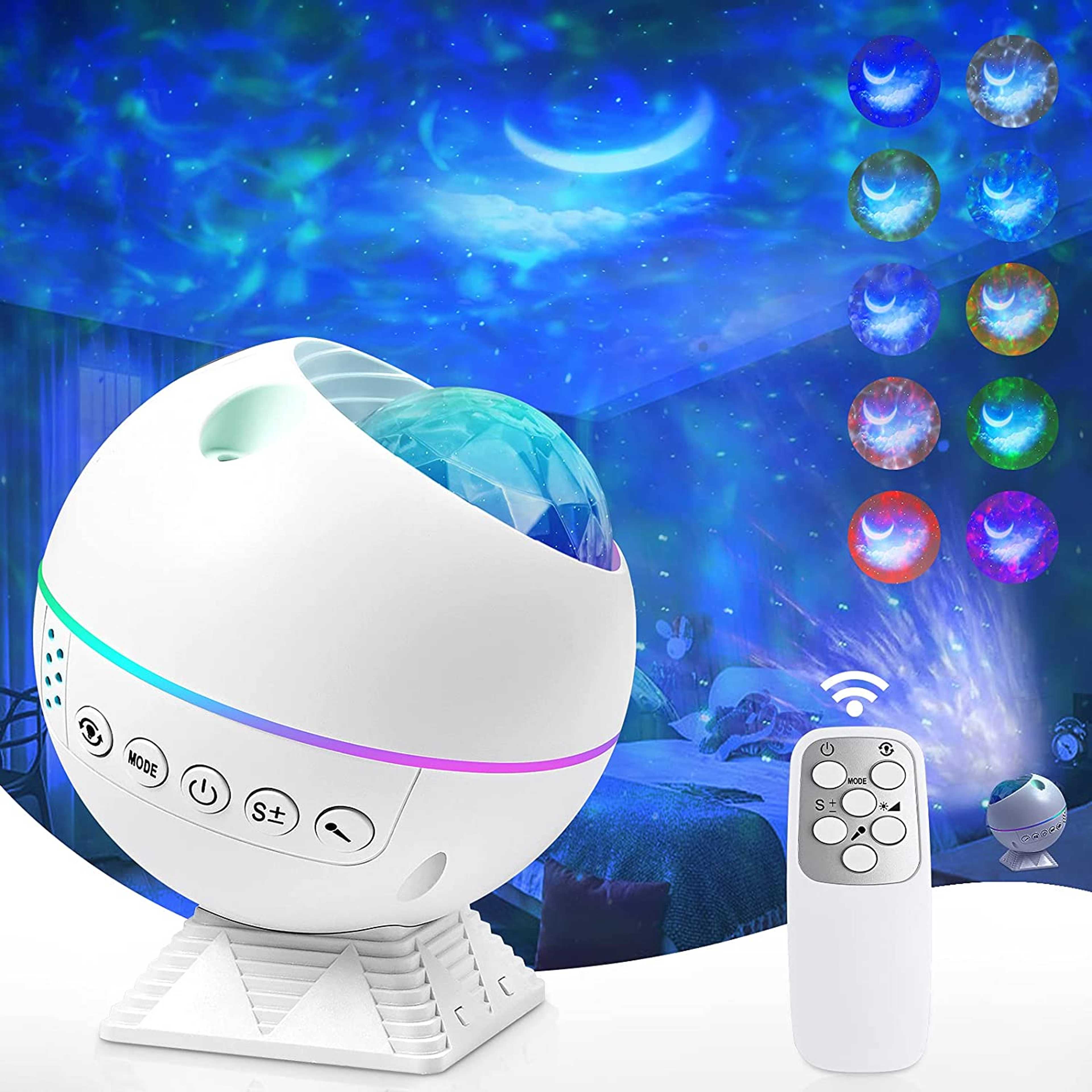 Star Night Light Projector, Galaxy Light for Bedroom, Cloudy Wave Projector with Remote Control, Voice Control & Timer, Ceiling Projector for Children...