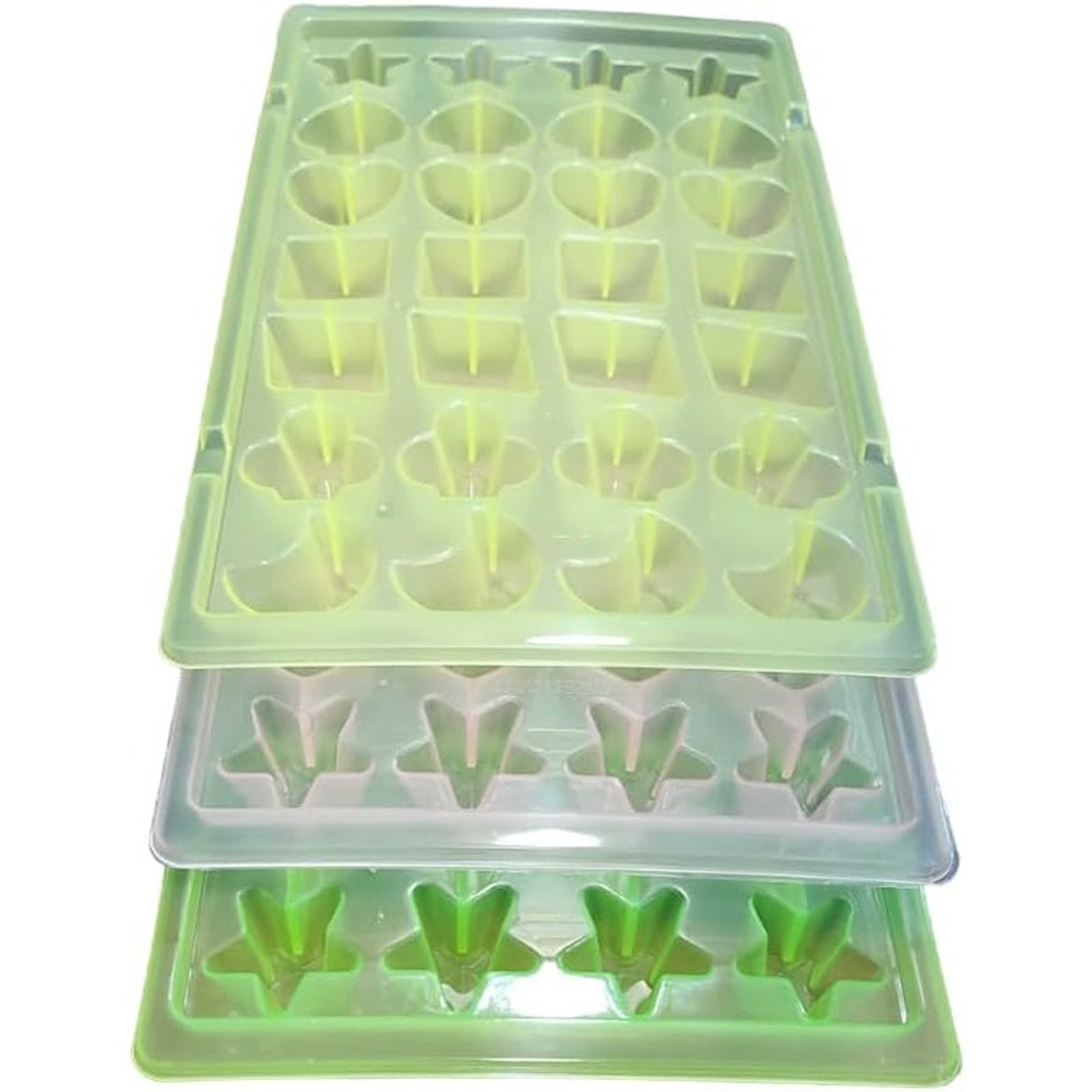 3 PCS Ice Cube Tray Star, Heart, Square, Leaf, Moon shape 28 Each(3 * 28) Ice Maker Tray Making Ice 3 Trays - Product Main Image