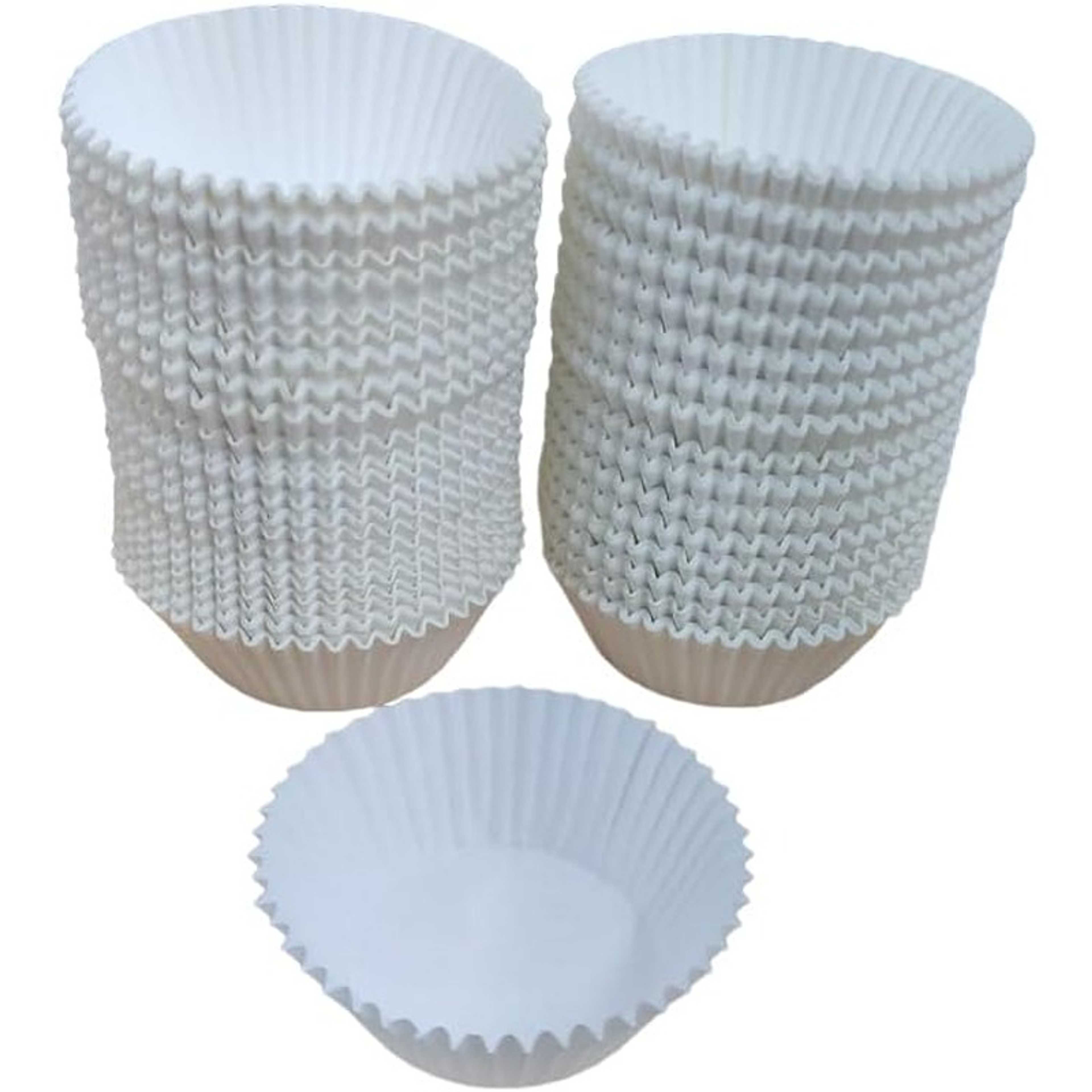 1000 Count Cupcake Liners White Muffin Liners Food Grade Baking Cups Paper No Smells 8 * 3 * 5.50 cm Quality Cake Wrappers - Product Main Image