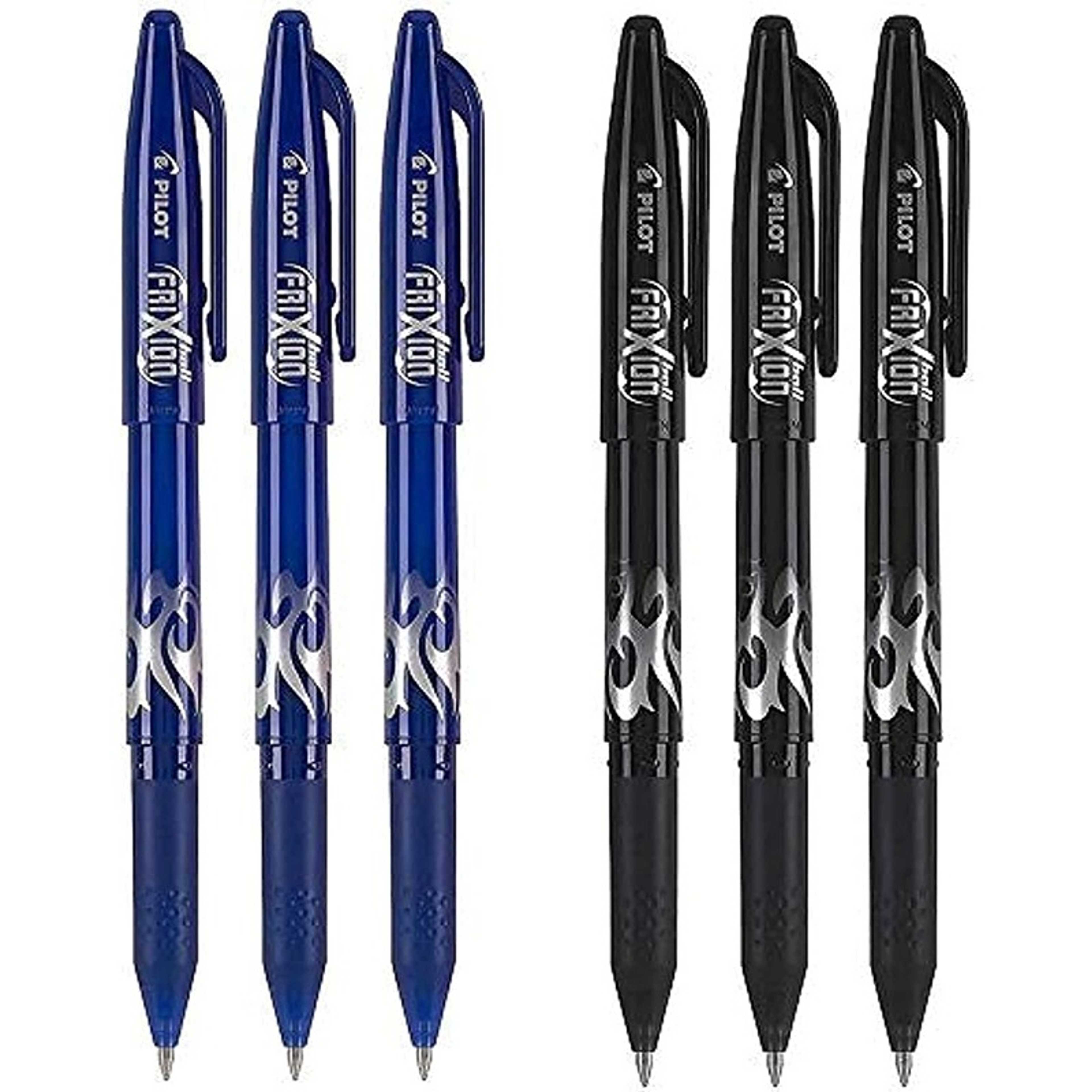 Pilot Kit of 3 Pilot FriXion Ball 0.7mm Erasable Gel Pens, Fine Point, 3 Black Pens & 3 Blue Pens - Product Main Image