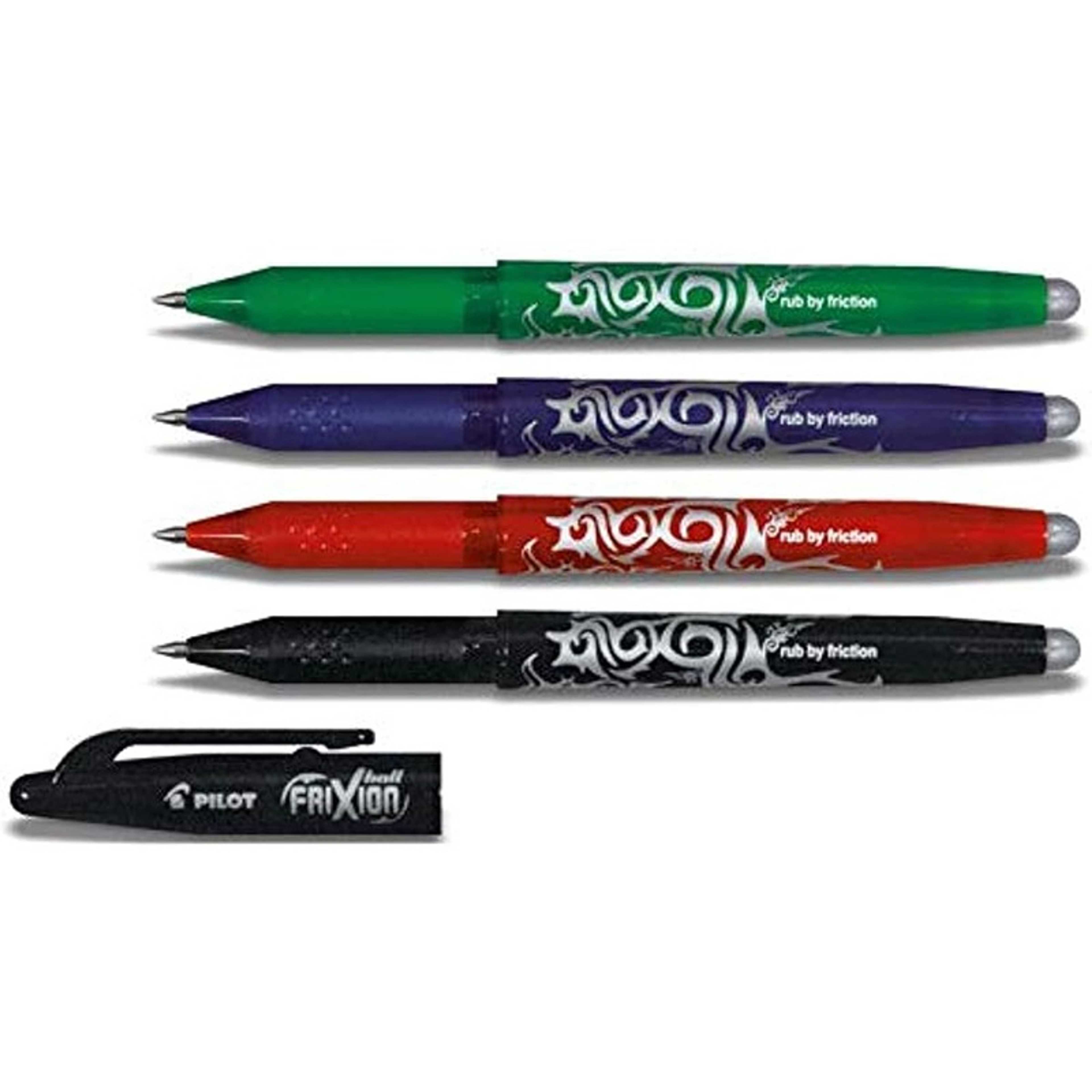 Pilot Frixion Ball Erasable Pen 0.7 Mm Set Of 4 Black Blue Green Red - Product Main Image