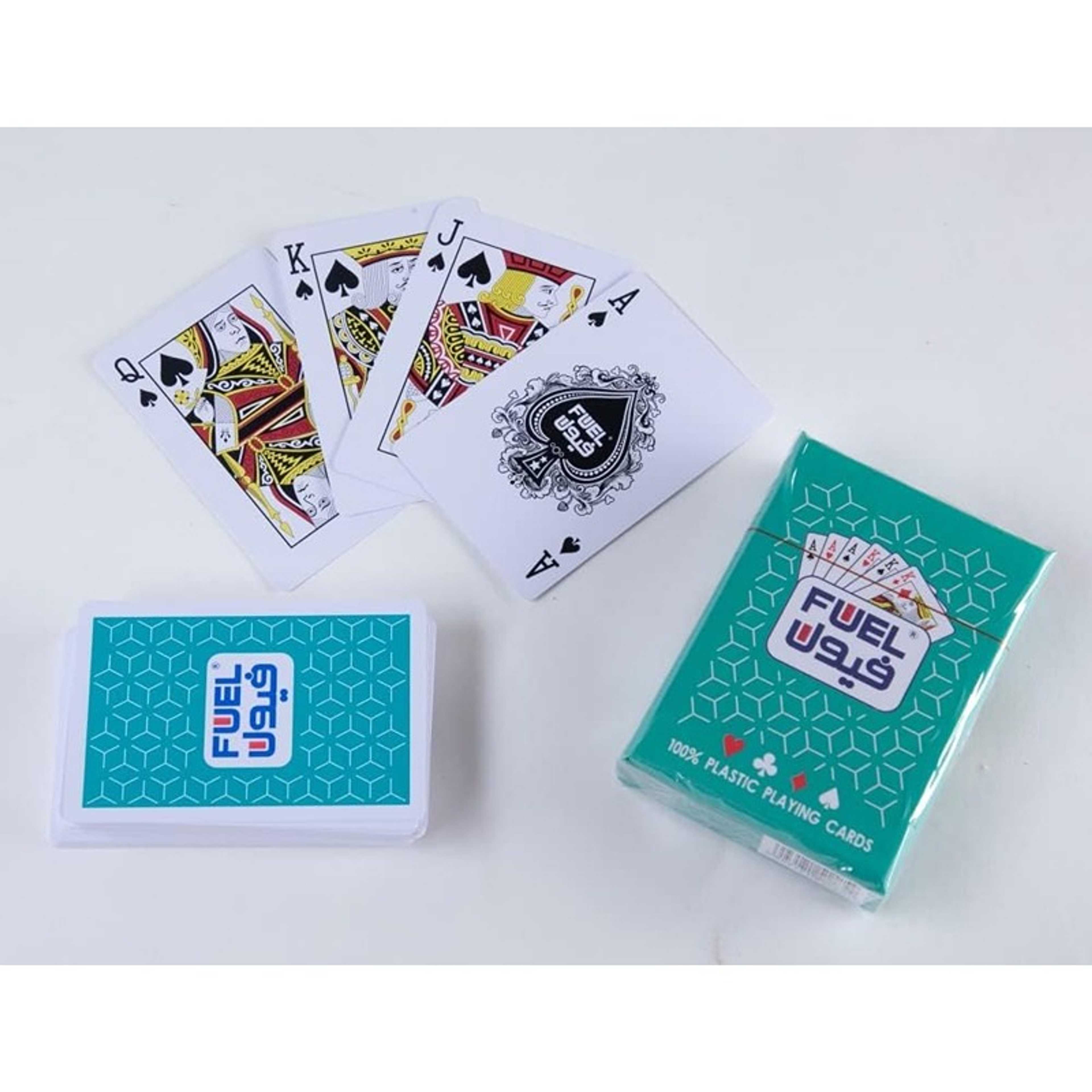 Fuel Playing Card Green Big Size,بلوت فيول أخضر كبير - Product Main Image