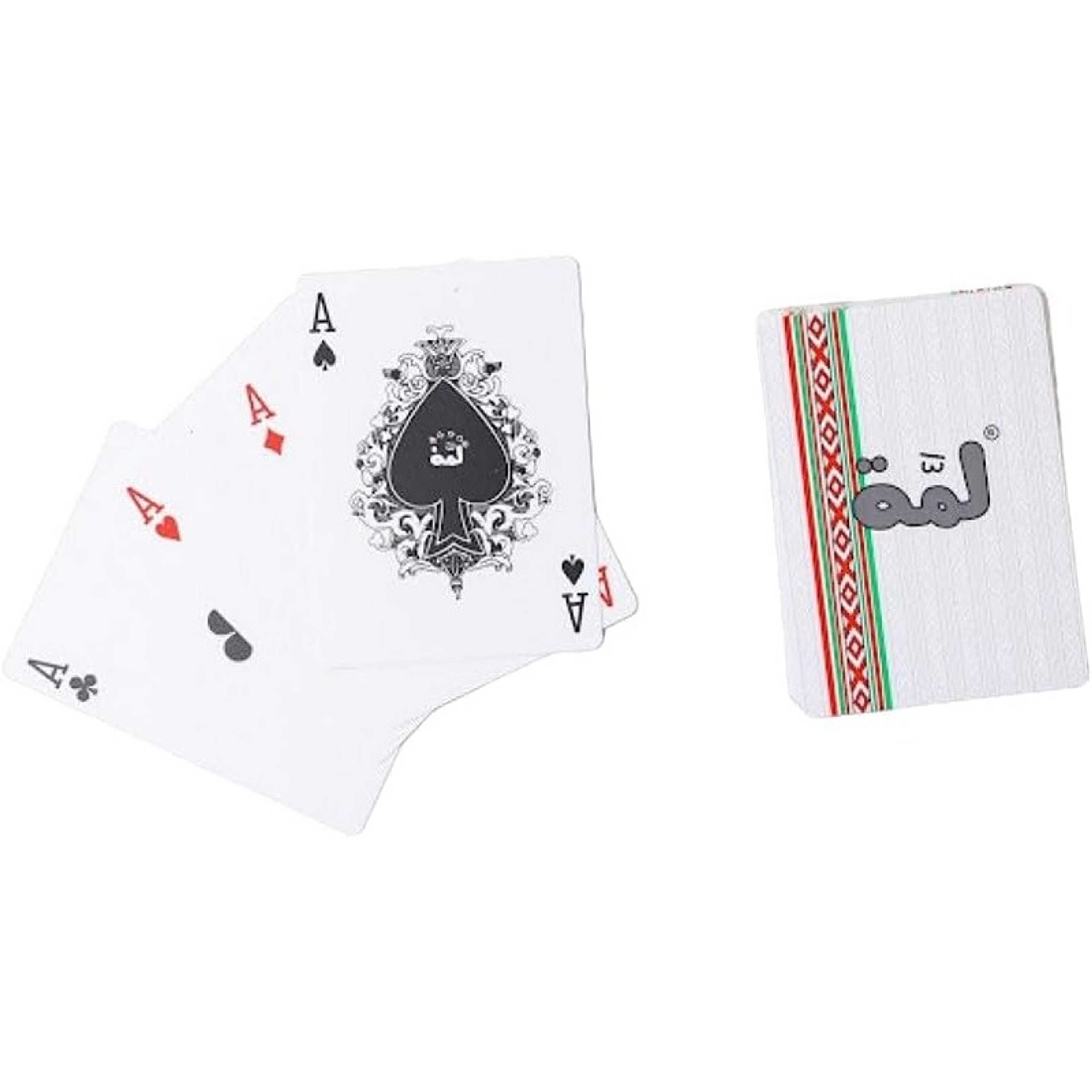 لمة LAMA PLAYING CARD WHITE BIG SIZE PLASTIC 100% 54 CARDS (WHITE) - Product Main Image
