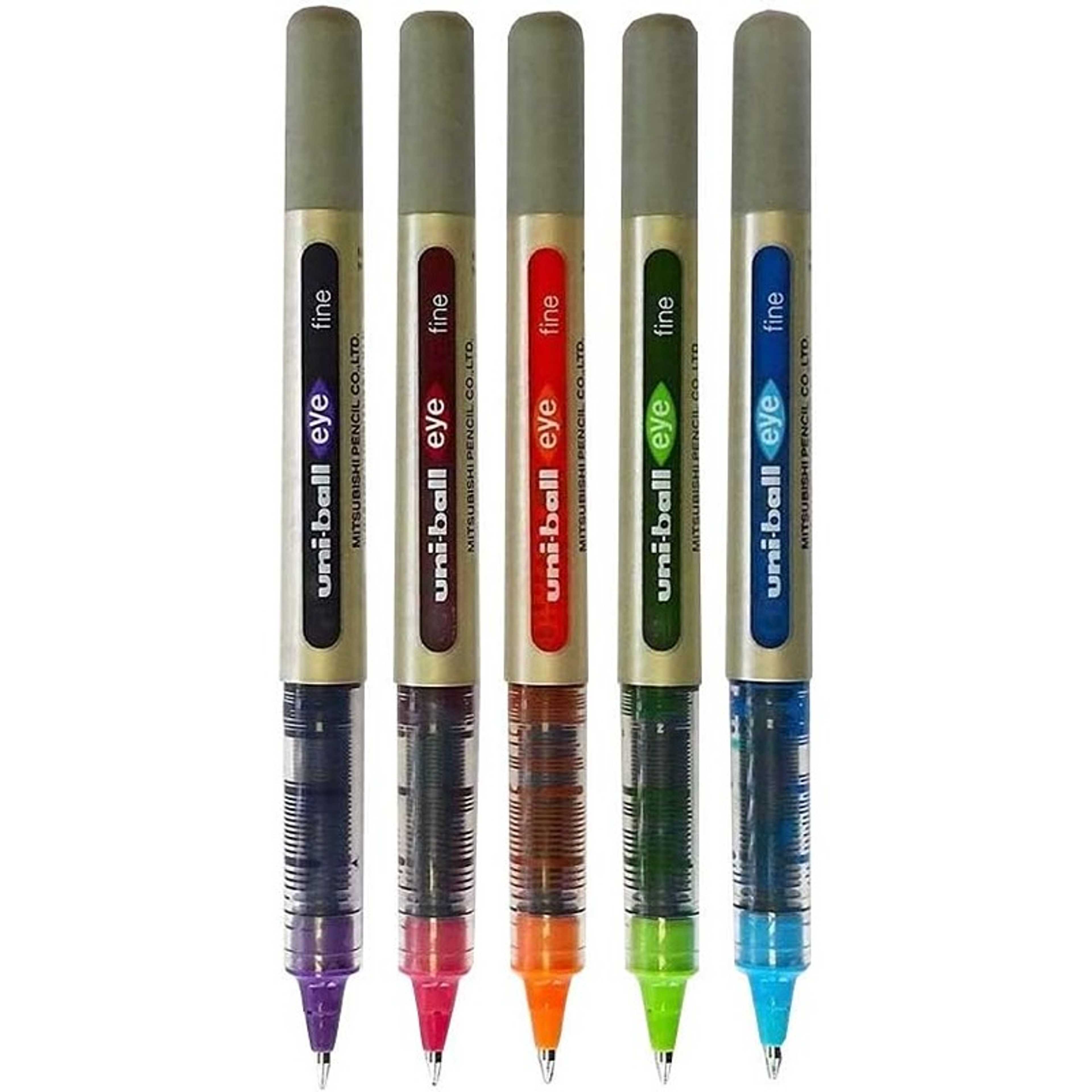 Uni-Ball Eye Ub-157 Fine Liquid Ink Rollerball Pen - Tropical Set - Pack Of 5 - Product Main Image