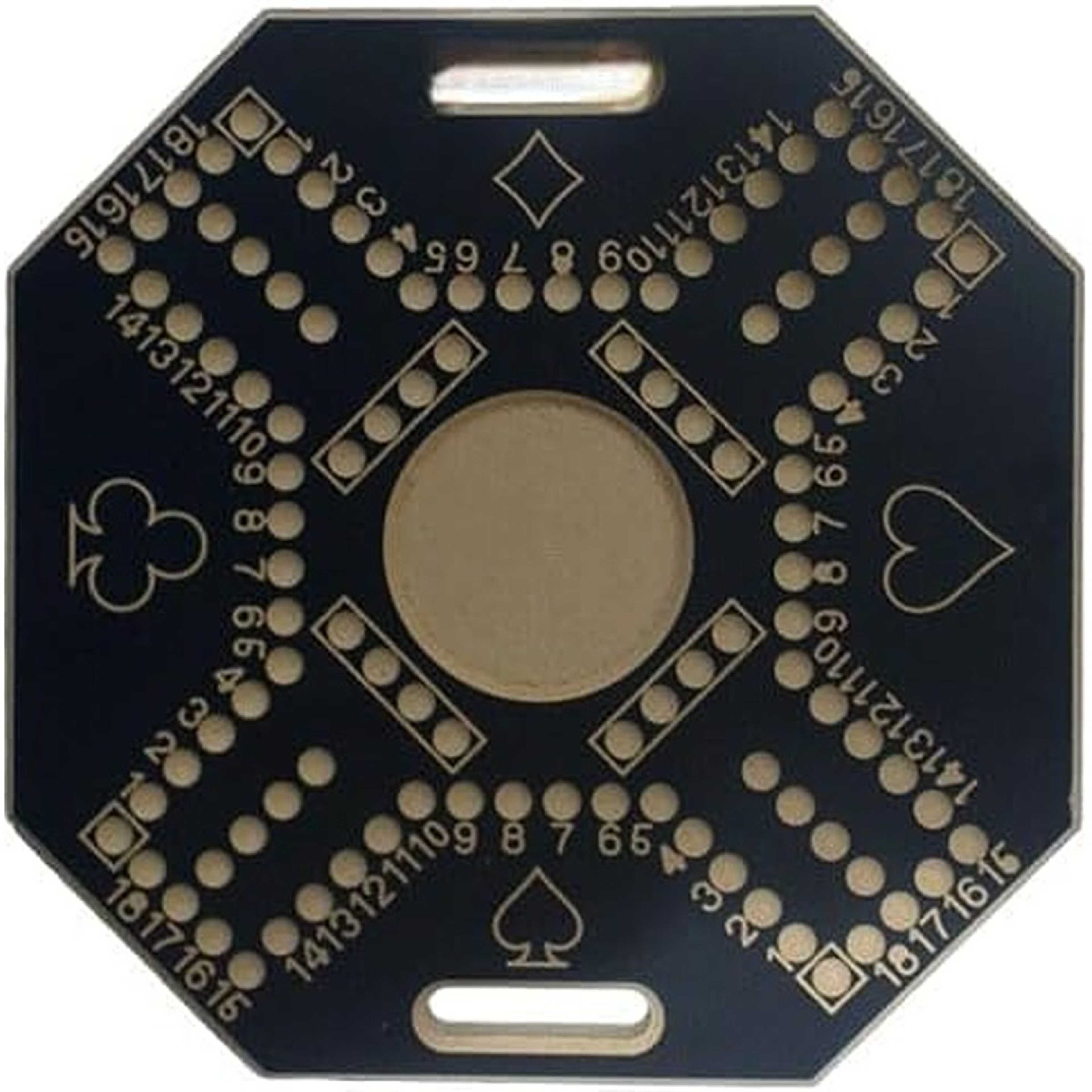 Numbered Jackaroo Wooden Board Black for 4 Players for Strategic Planning Game 2 Types Play Card Orinary+Good Quality Plastic Play Card Fine Wood 57 * 57 * 2cm+16 Marbles - Product Main Image