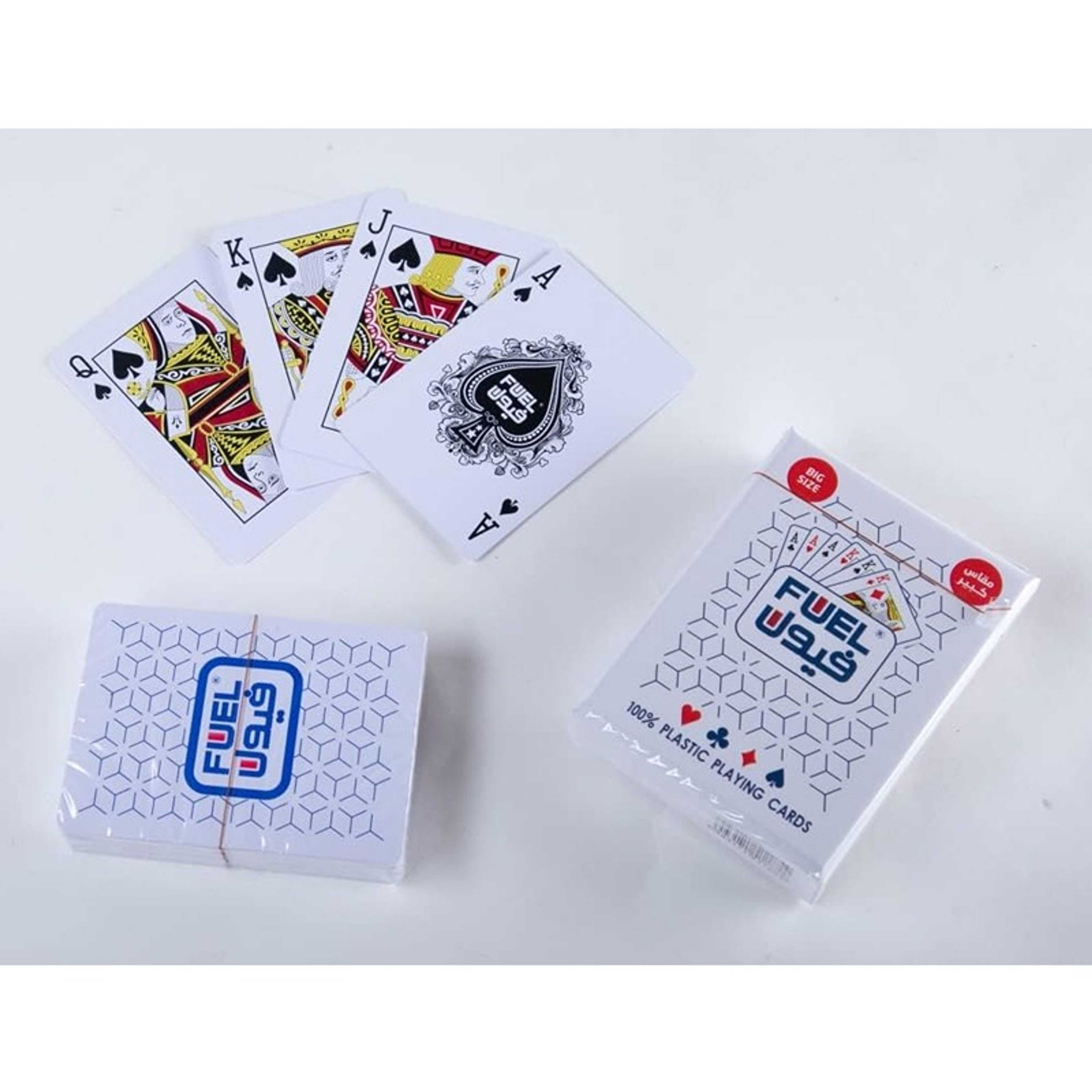 Fuel Playing Card White Big Size,بلوت فيول أبيض كبير - Product Main Image
