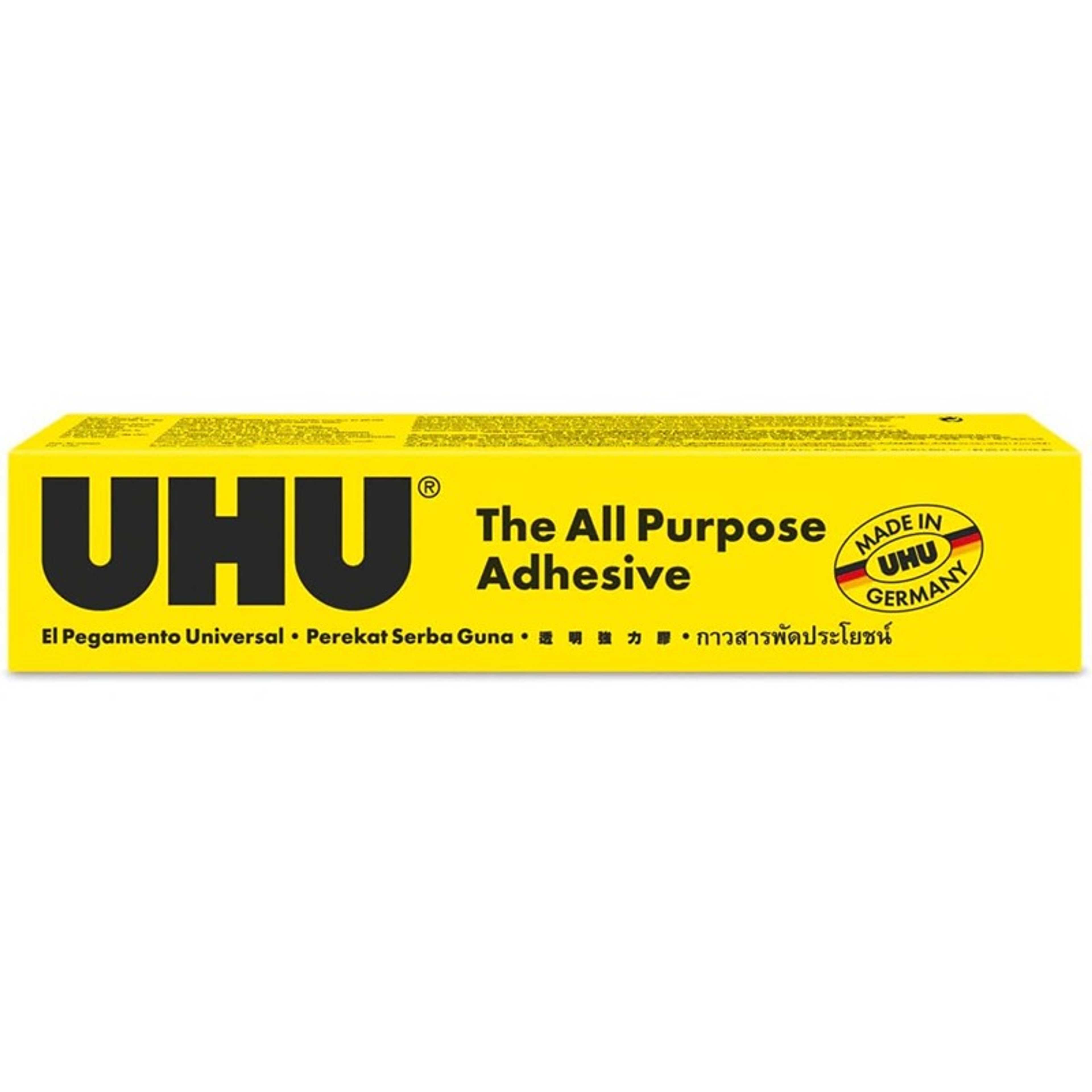 Uhu All Purpose Adhesive, The Tried And Tested Universal Glue For Almost All Gluing Cases Like Crafts And Repair, Tube, 125 ml, Transparent - Product Main Image