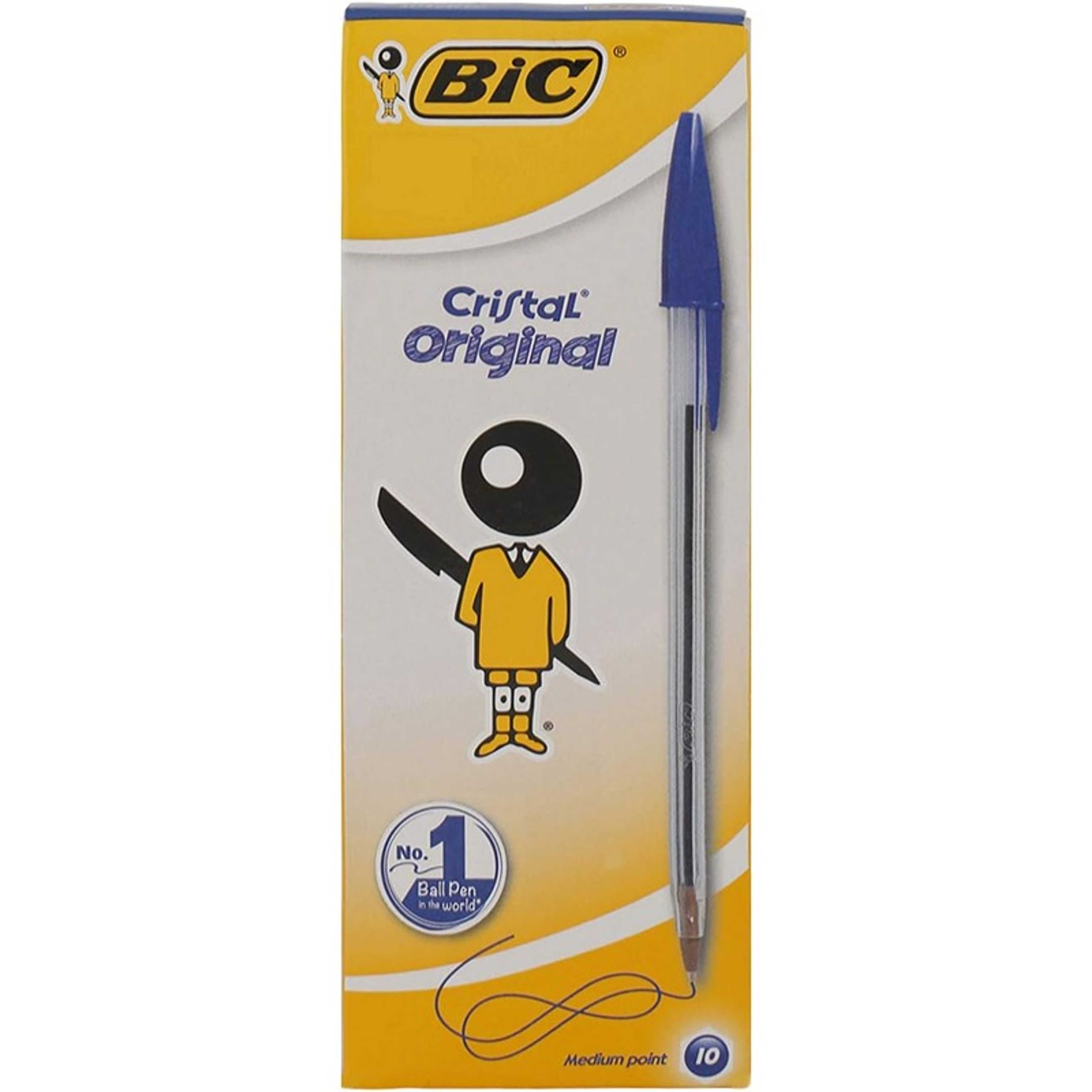 Bic Cristal Original Blue Pens - 10 Pieces - Product Main Image