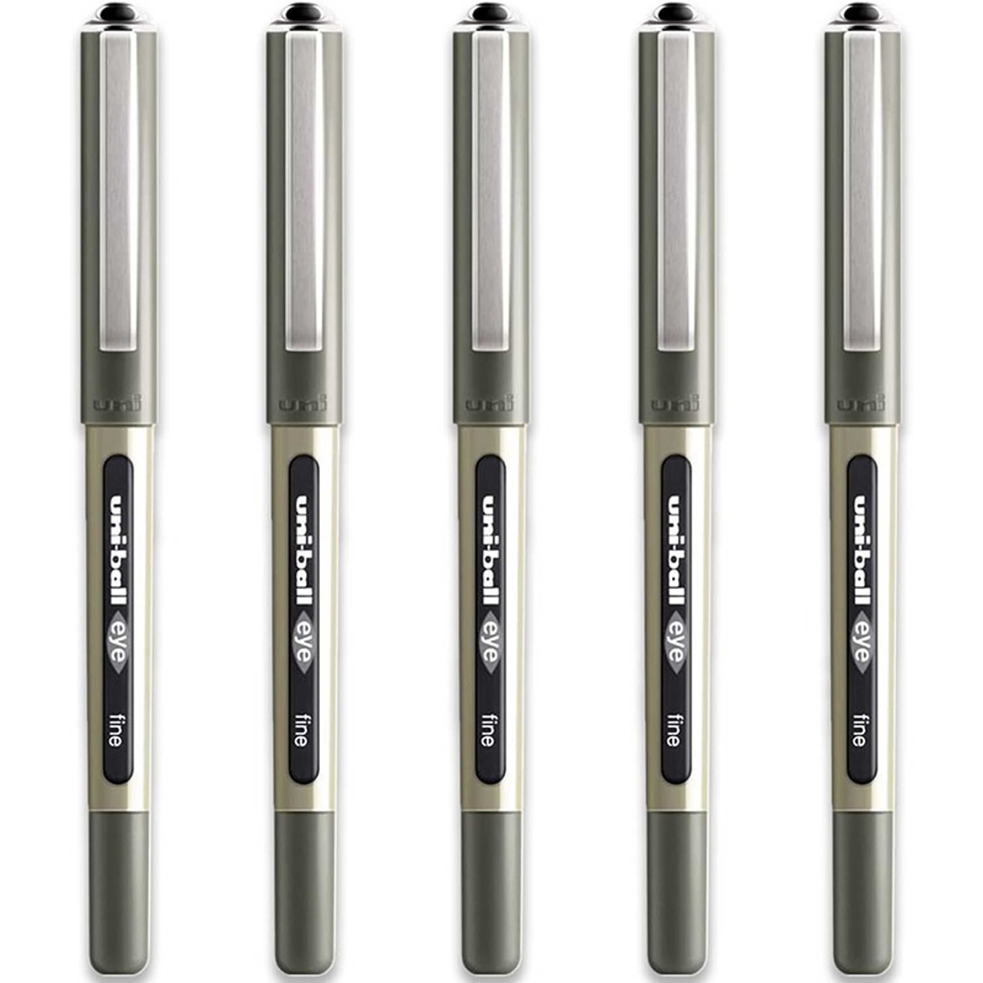uni-ball Eye Fine Rollerball Pen 0.7 mm Line Ub-157 Black Pack of 5 - Product Main Image
