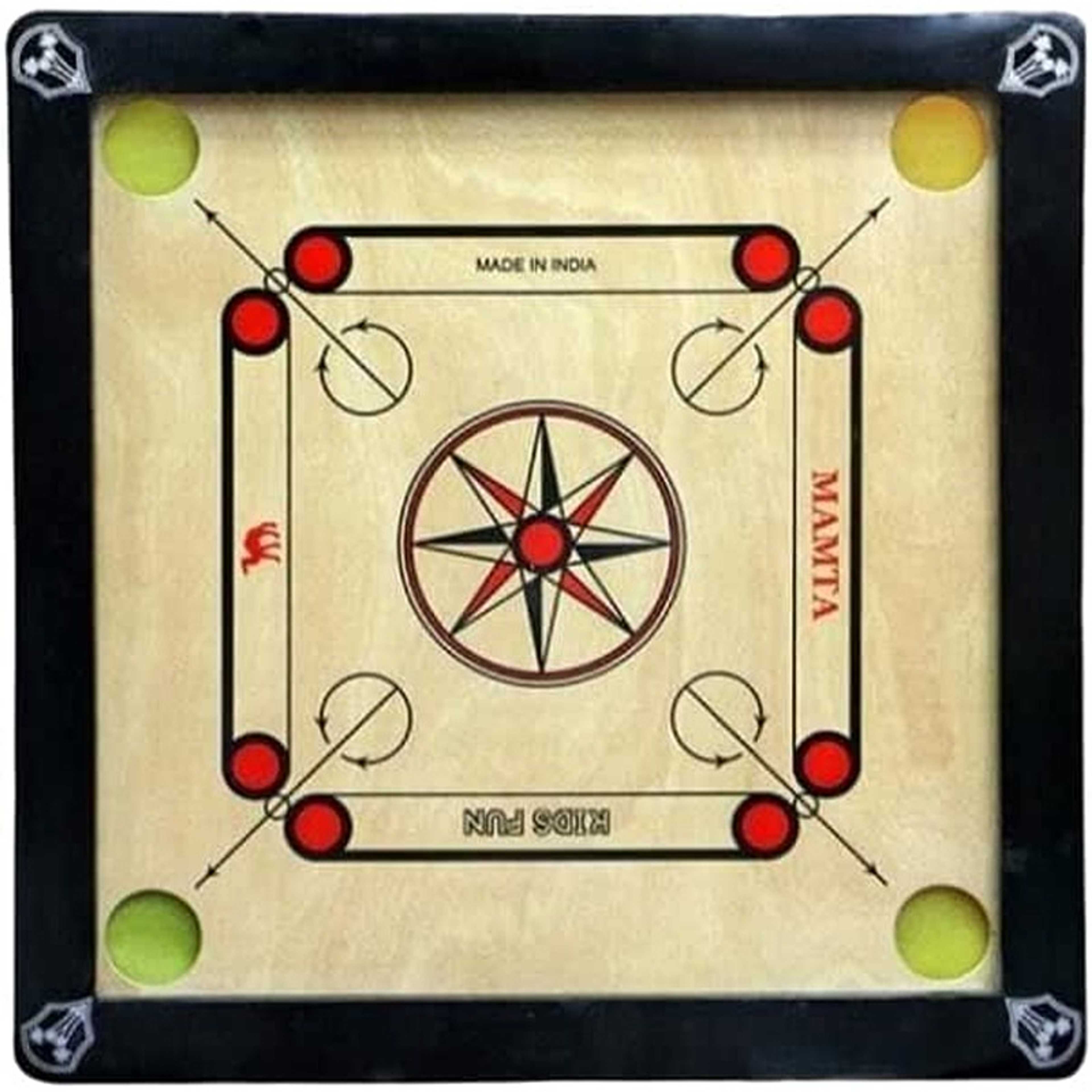 Carom Board : Premium Carrom Game Orginal- Made in India - Small Size 50 * 50 cm (With best quality coins and Powder) - Product Main Image
