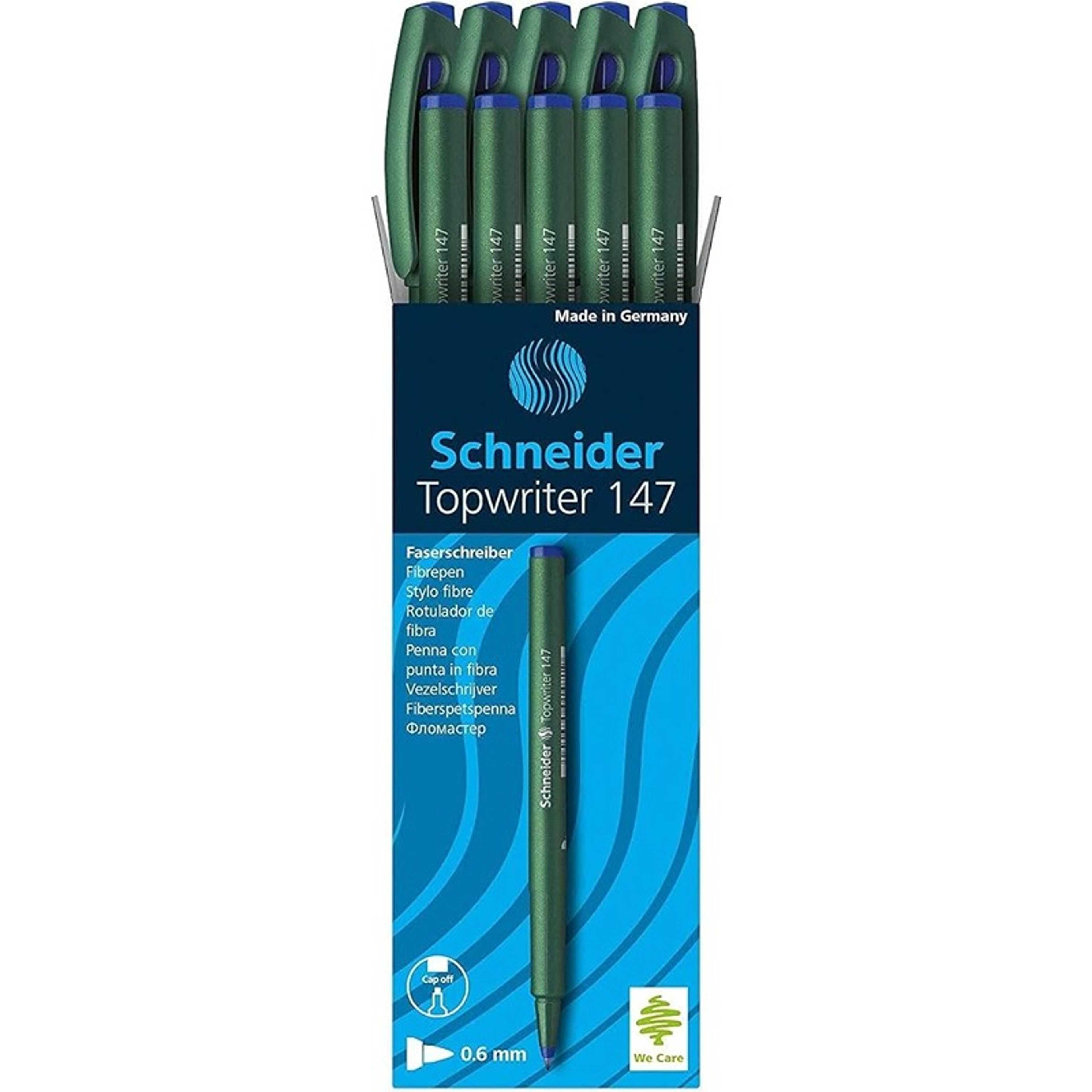 Schneider Topwriter 147 Pens Color : Blue, 10 Pieces Item Weight 118 g Package Dimensions 6.1 x 2.4 x 3.8 cm Shipping Weight 118 g Brand : Name Schneider - Product Main Image