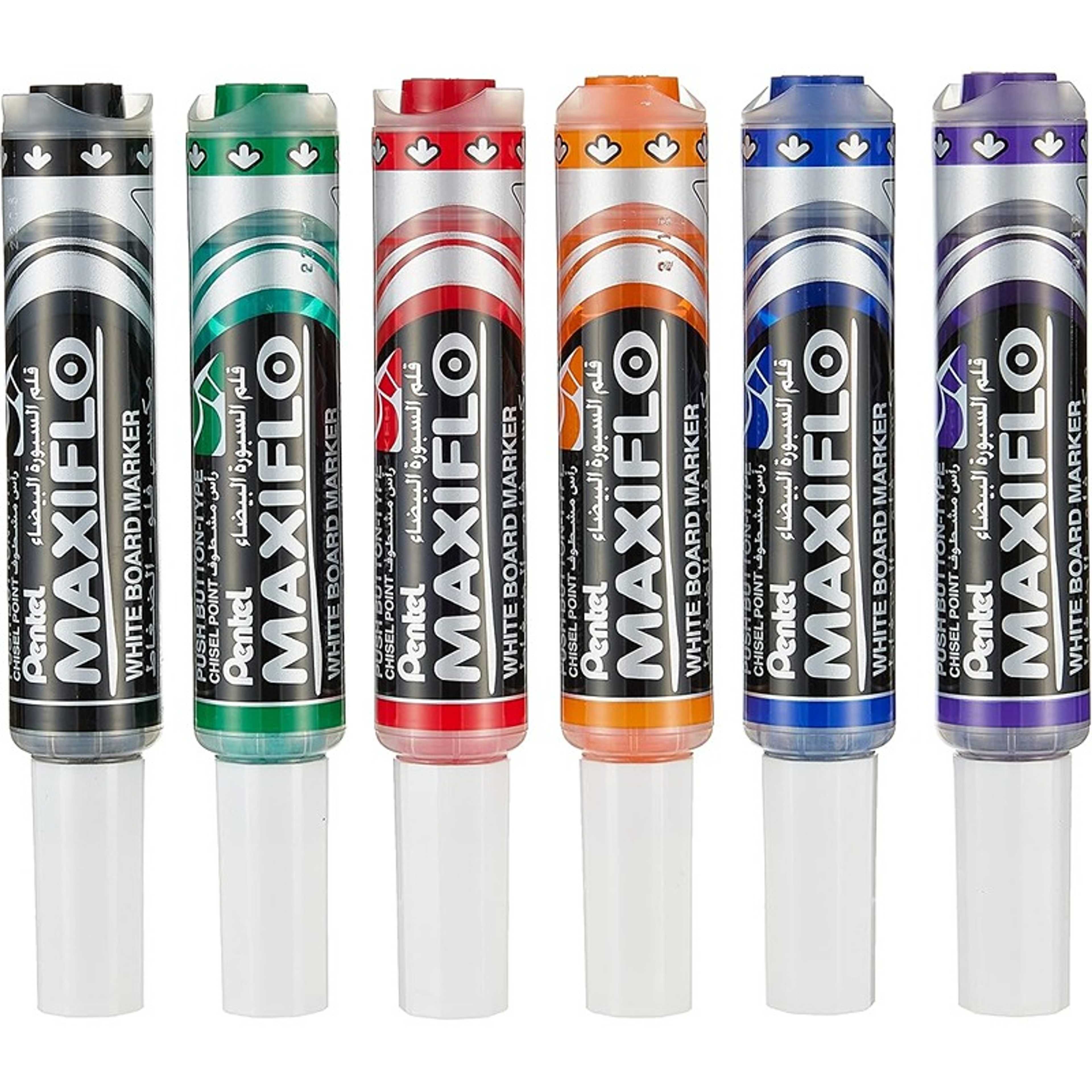 Pentel Maxiflo WB Marker Chl Wlt=6Pc - Product Main Image