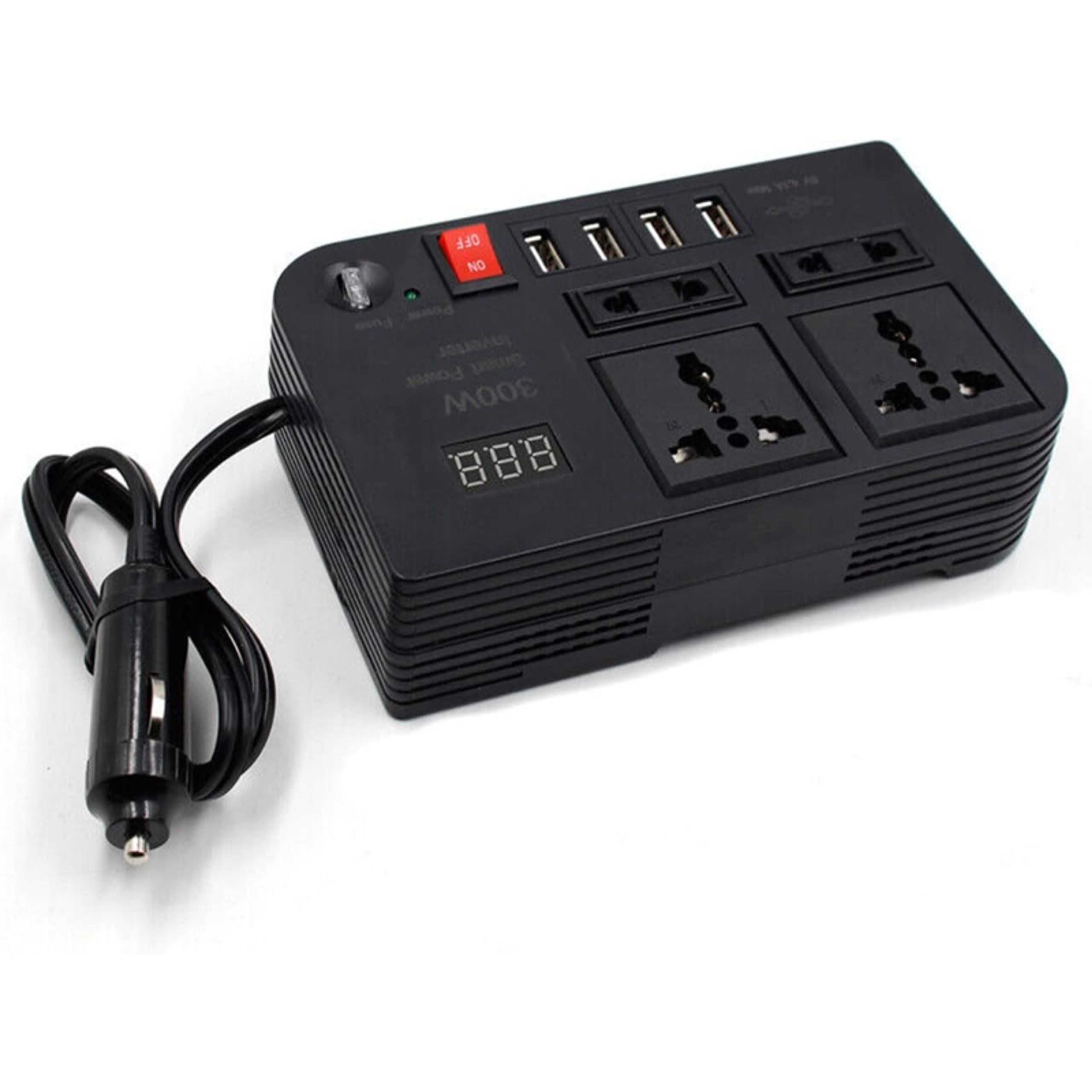 Biki Neehoon Power Inverter 300 W for Car | LED Digital Screen | Multiple Power Supply Same Time - Product Main Image