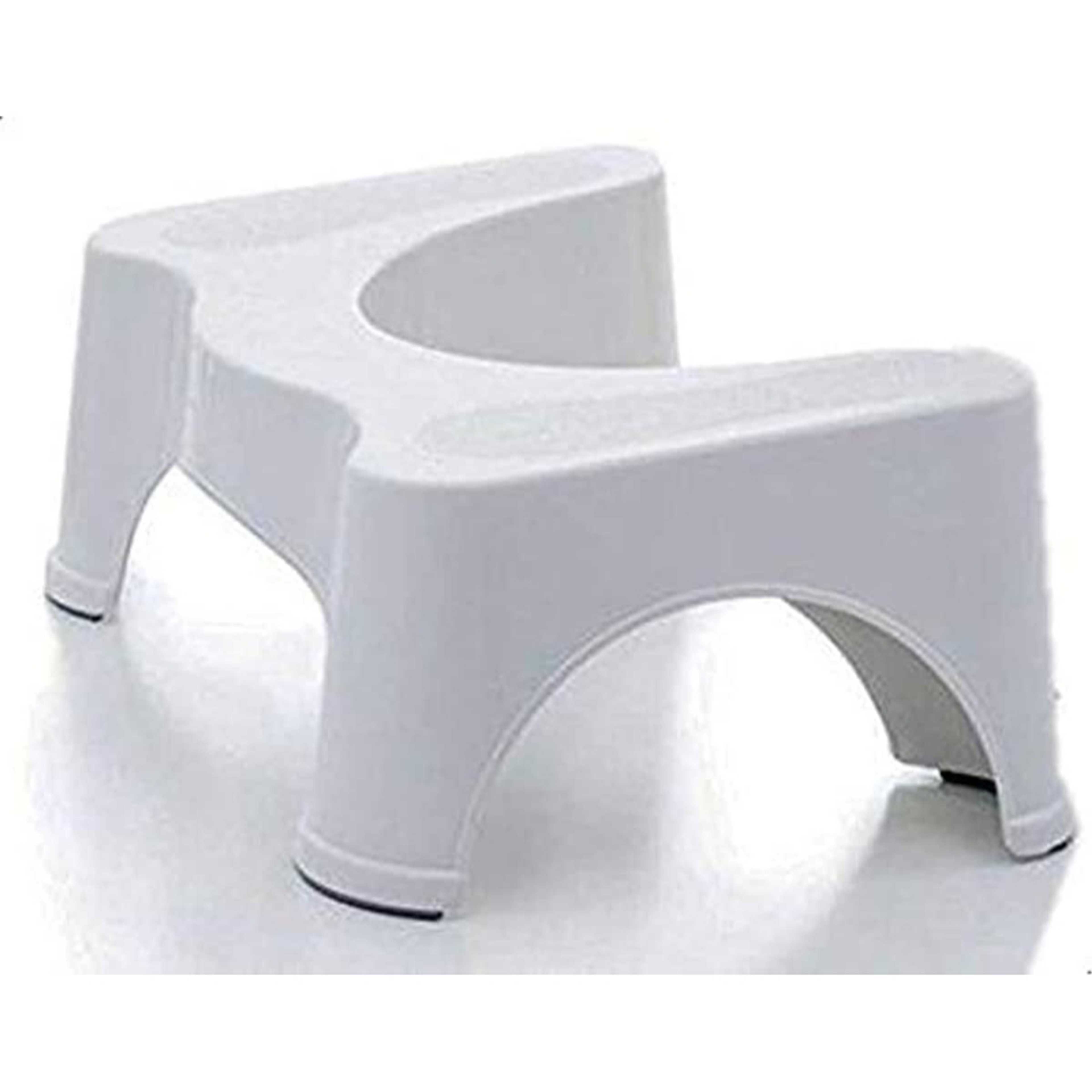 Bathroom Toilet Stool, White - Product Main Image