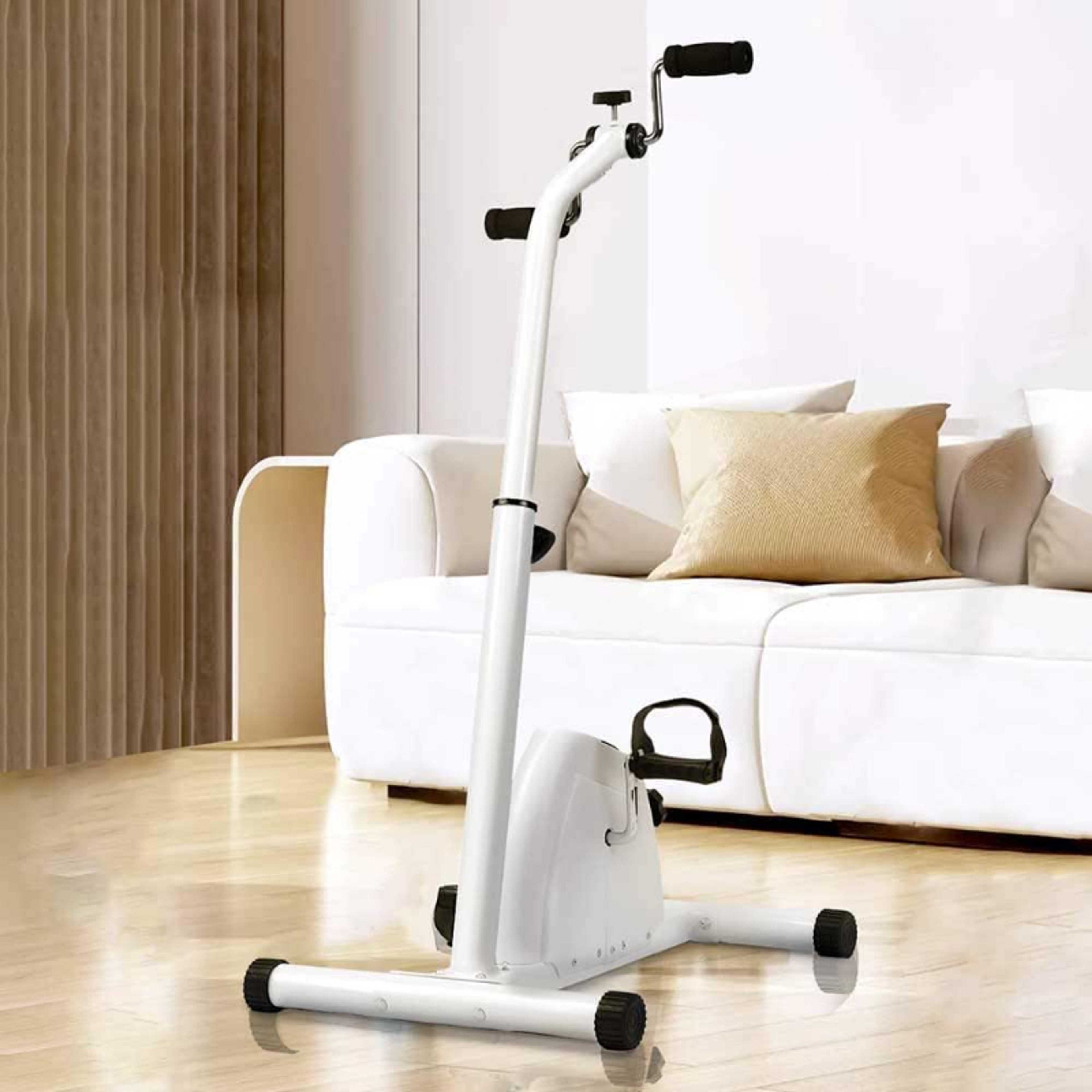 Hand and foot rehabilitation exercises, Adjustable Pedal Exerciser Bicycle Hand Arm Leg Peddler Indoor Cycling Fitness Equipment with Non-slip Feet Pad and Pedal for Seniors Elderly Total Body Workout - Product Main Image