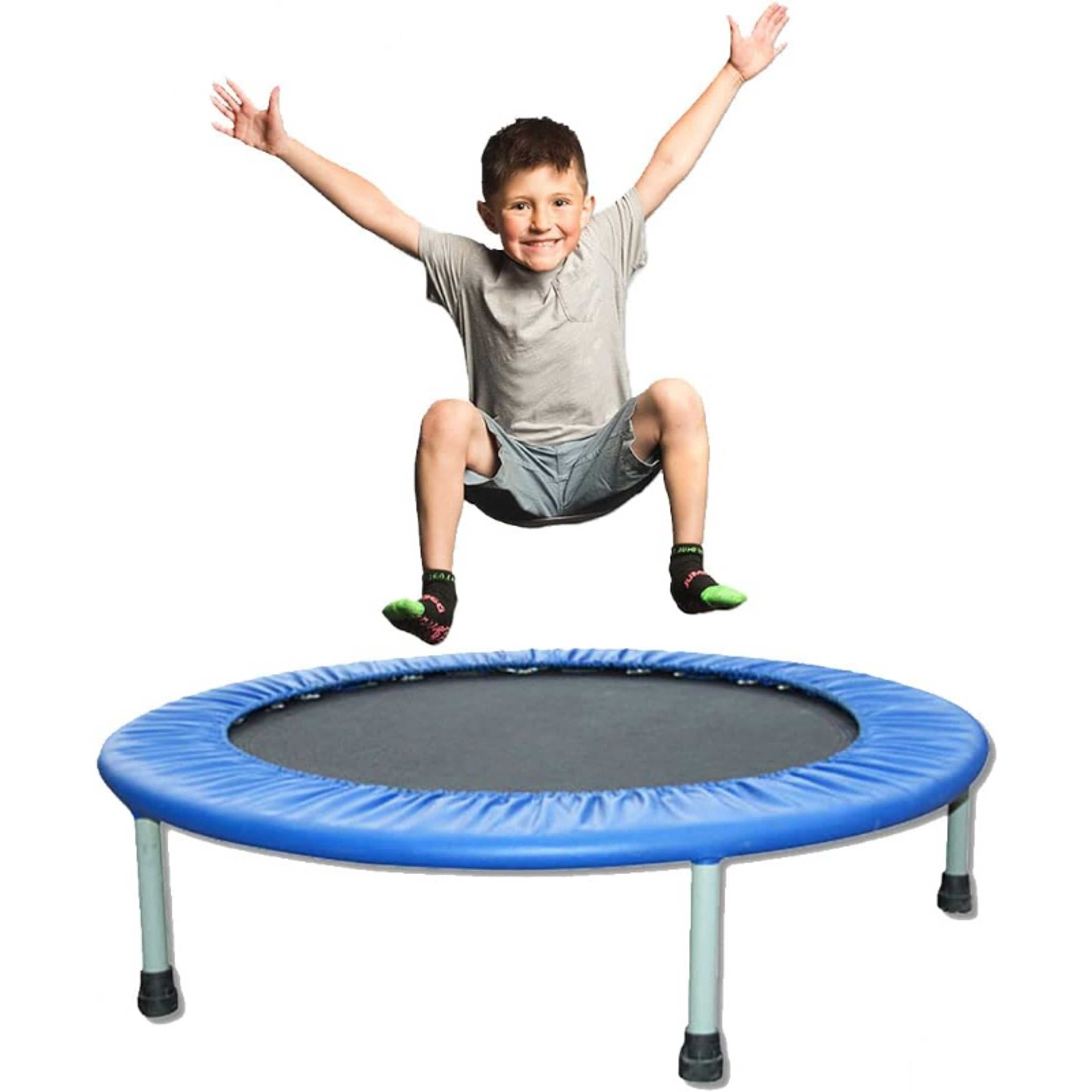 Fitness Pro Trampoline for Toddlers, Indoor Mini Trampoline for Adults & Kids, Adult Fitness Trampoline for Indoor and Outdoor Exercise, Small Rebounder Trampoline with Padded Frame Cover - Product Main Image