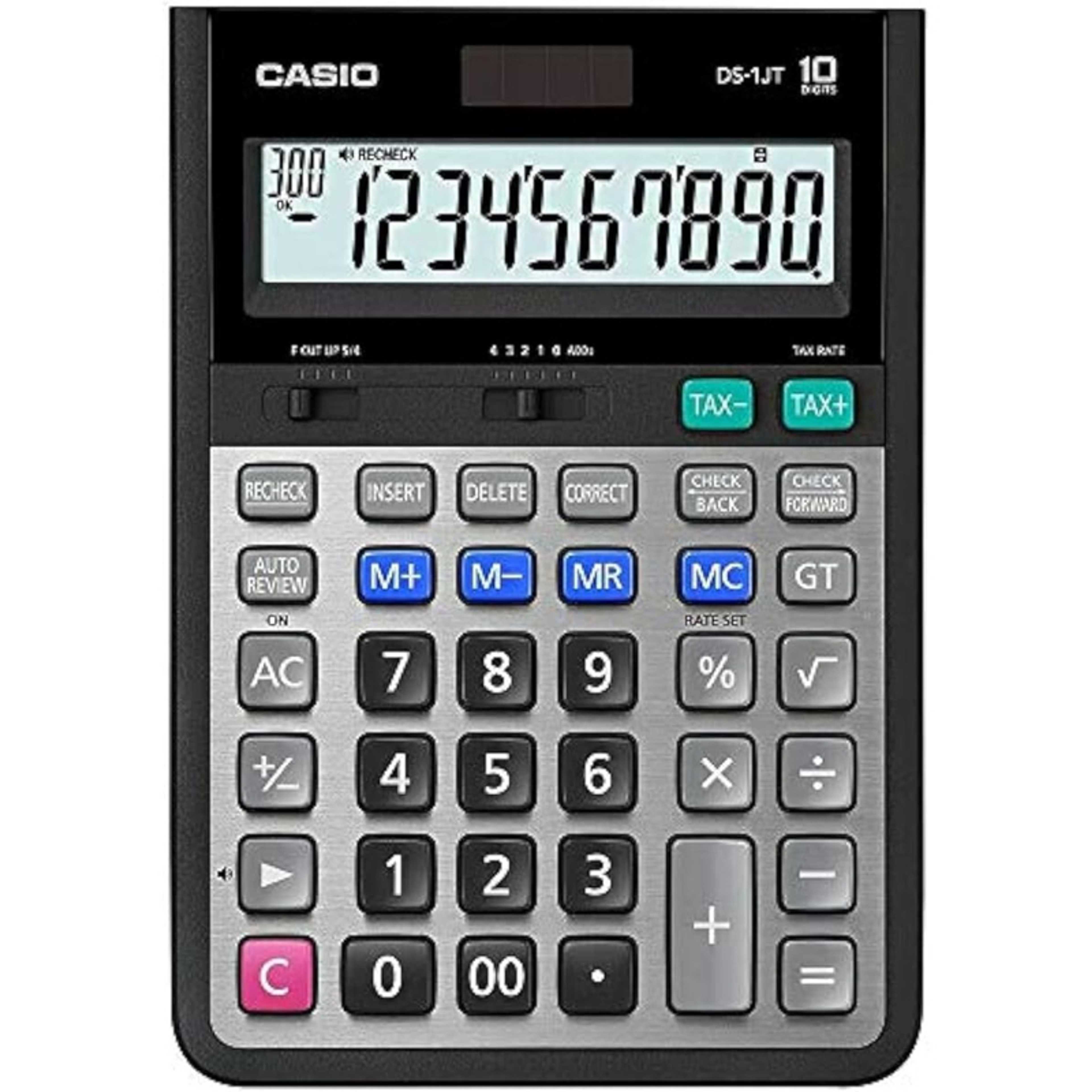 Casio DS-1JT-W-DP Heavy Duty Office Calculator with plastic case- - Product Main Image