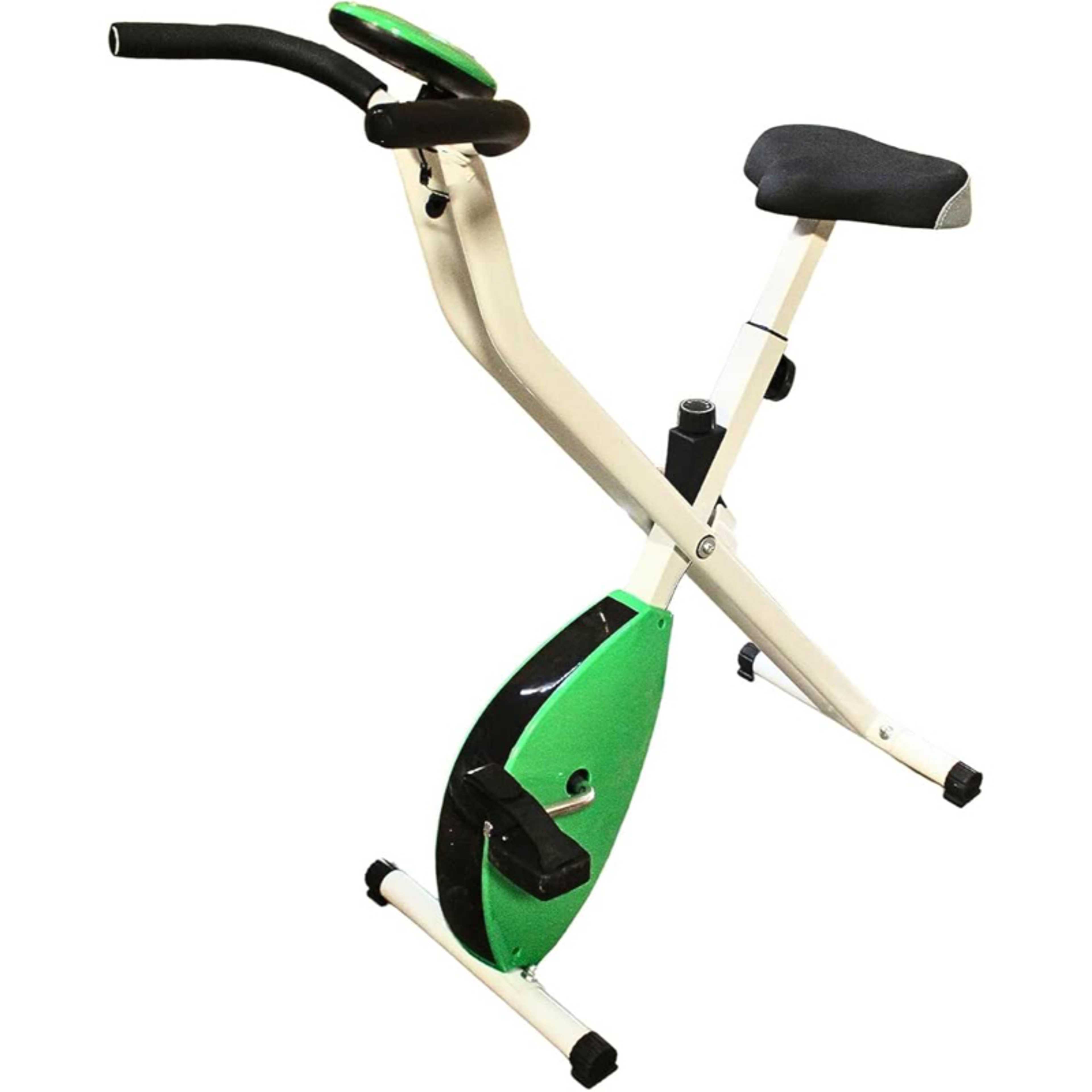 X Bike for Slimming and Exercise - Quiet Belt Drive, Adjustable Resistance, LCD Display - Fitness Pro Spin Bike White & Green Color | دراجة تمارين رياضية إكس بيلت مع تحكم في قساوة الدواسة - Product Main Image