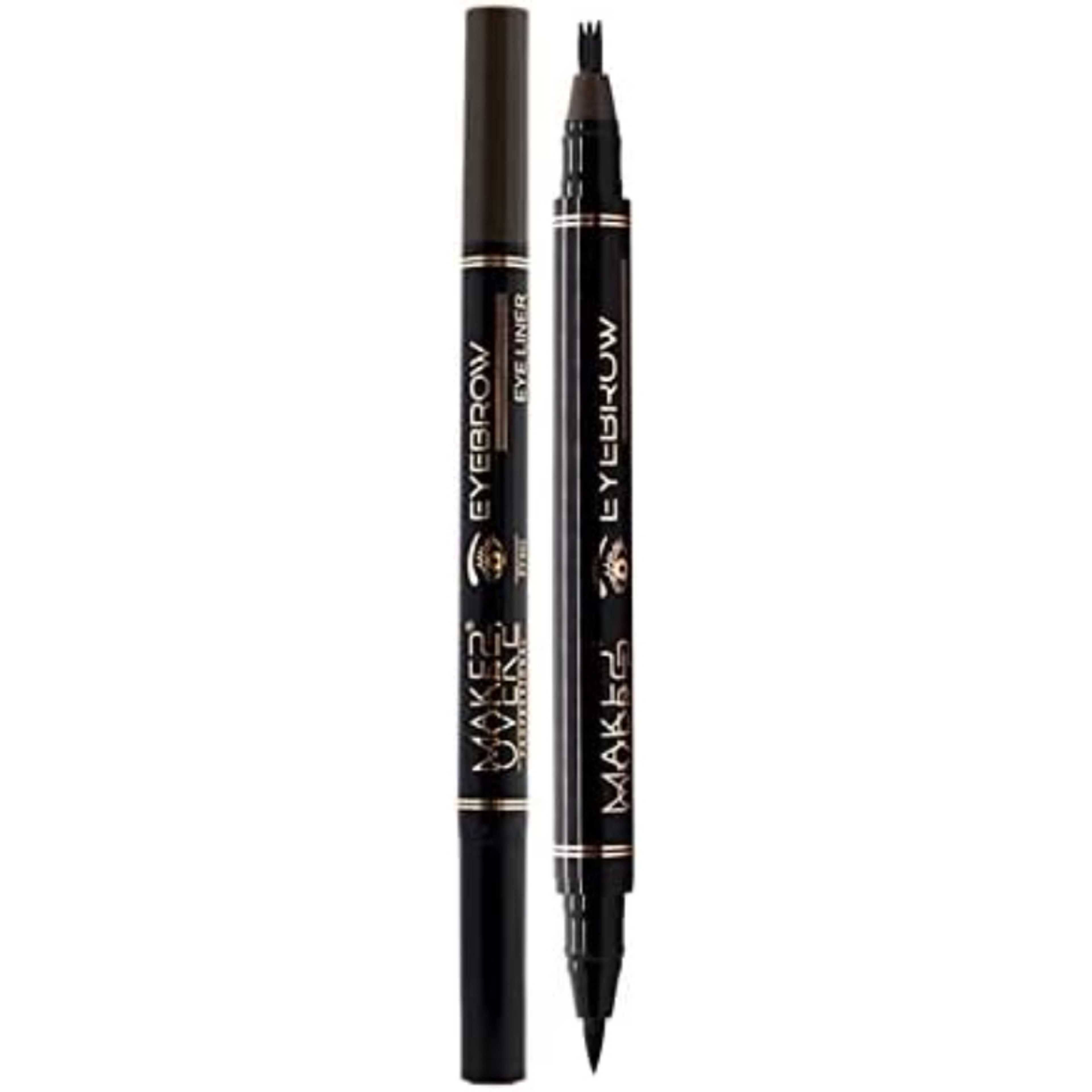Make Over 22 Eye & Brow Pencil 2-in-1 EY002 (Black/Dark Brown) - Product Main Image