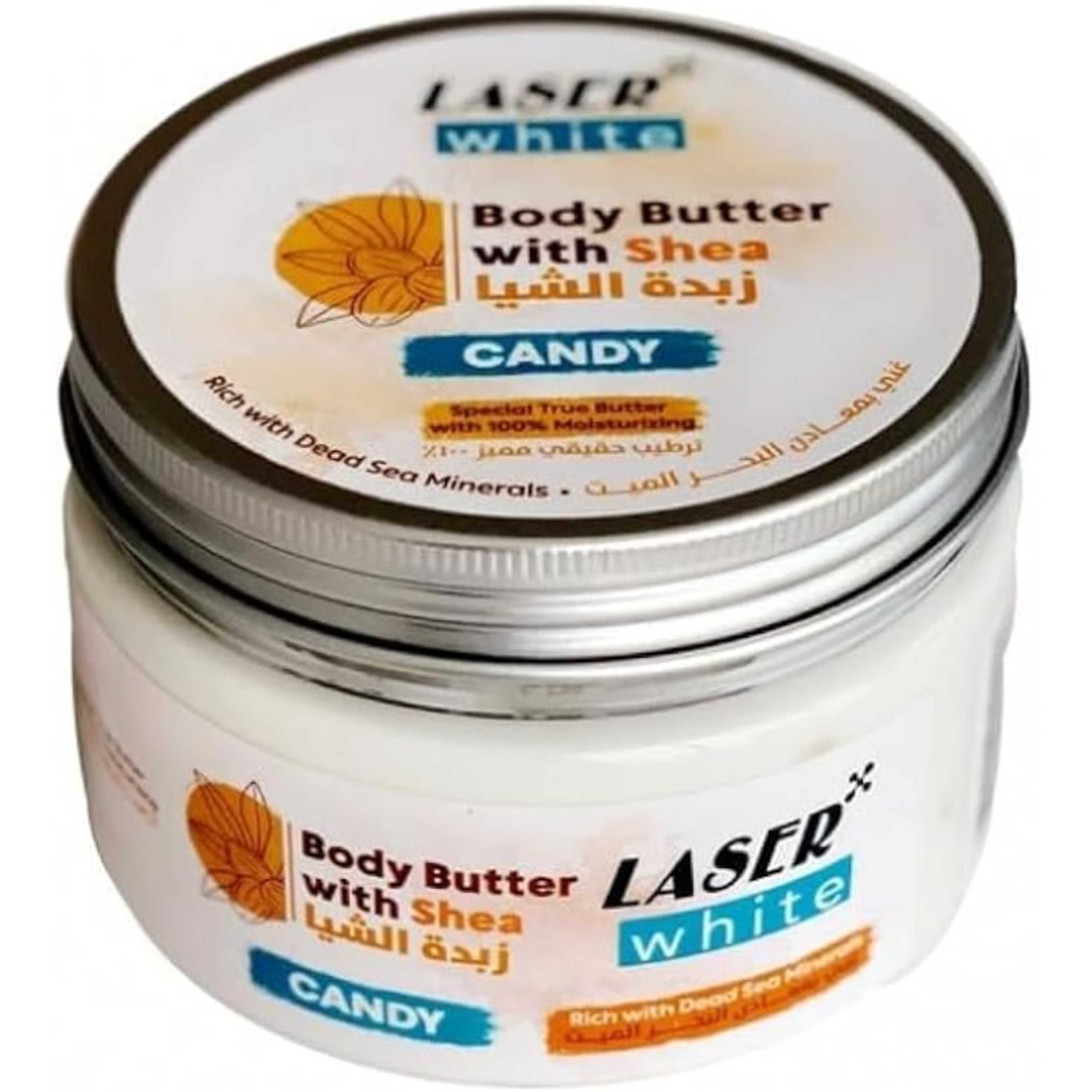Laser White Shea Butter Candy with Dead Sea Salts 250ml - Product Main Image