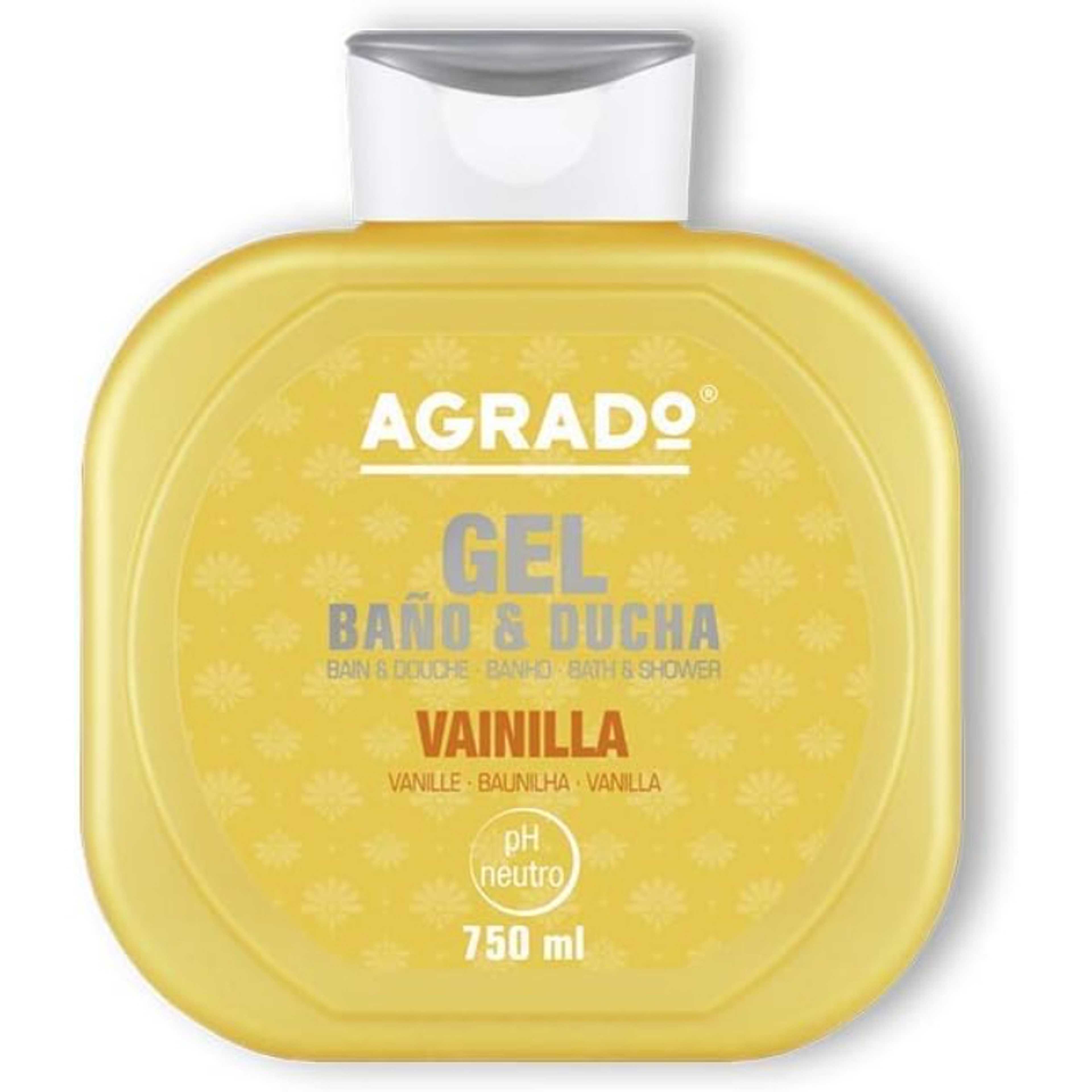 AGRADO Bath and Shower Gel Vanilla Moisturising Bath Gel pH Neutral 750 ml - Product Main Image