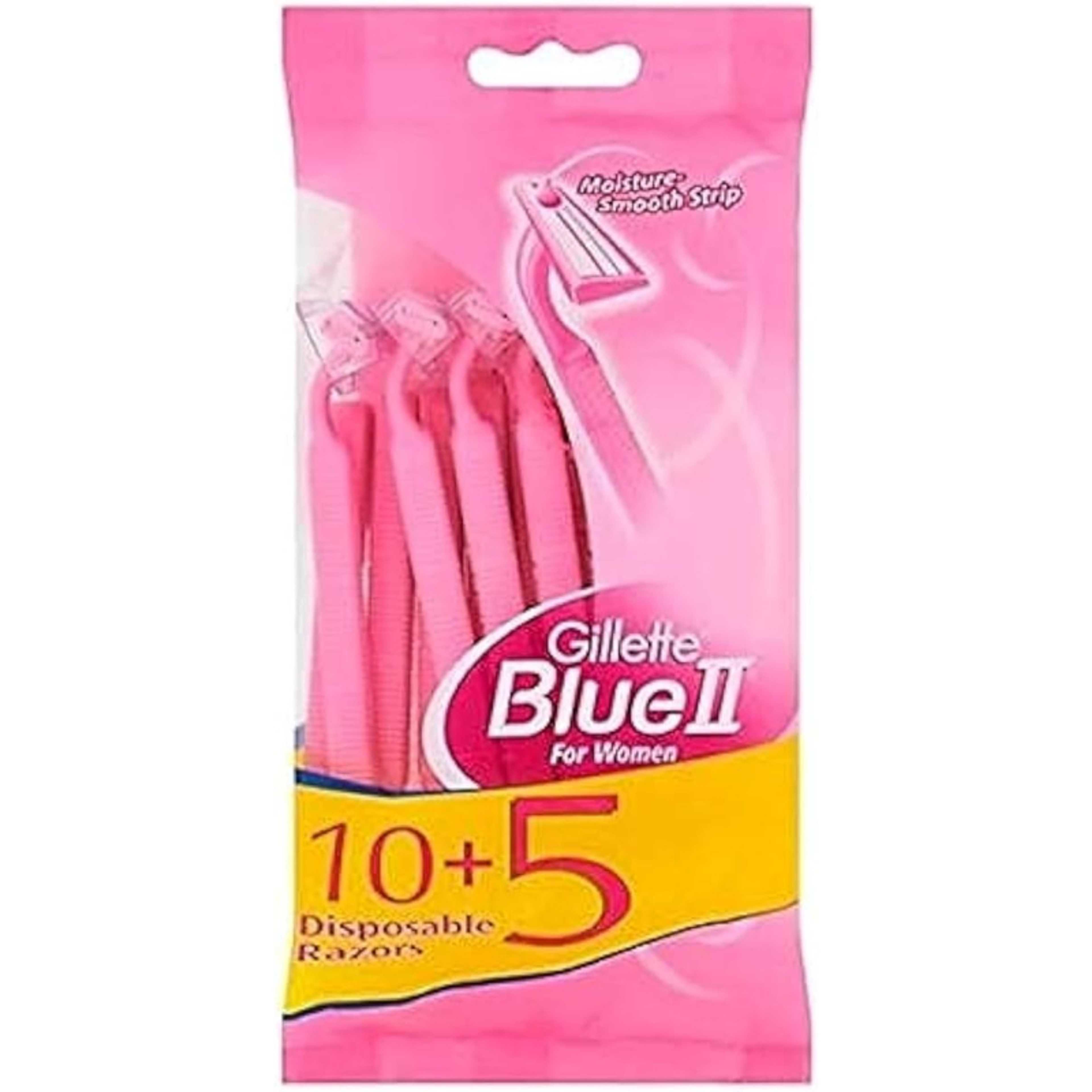 Gillette Blue 2 Pink For Women Shaver Number 10 + 5 Gillete Blue2 for women 10 + 5 pcs - Product Main Image