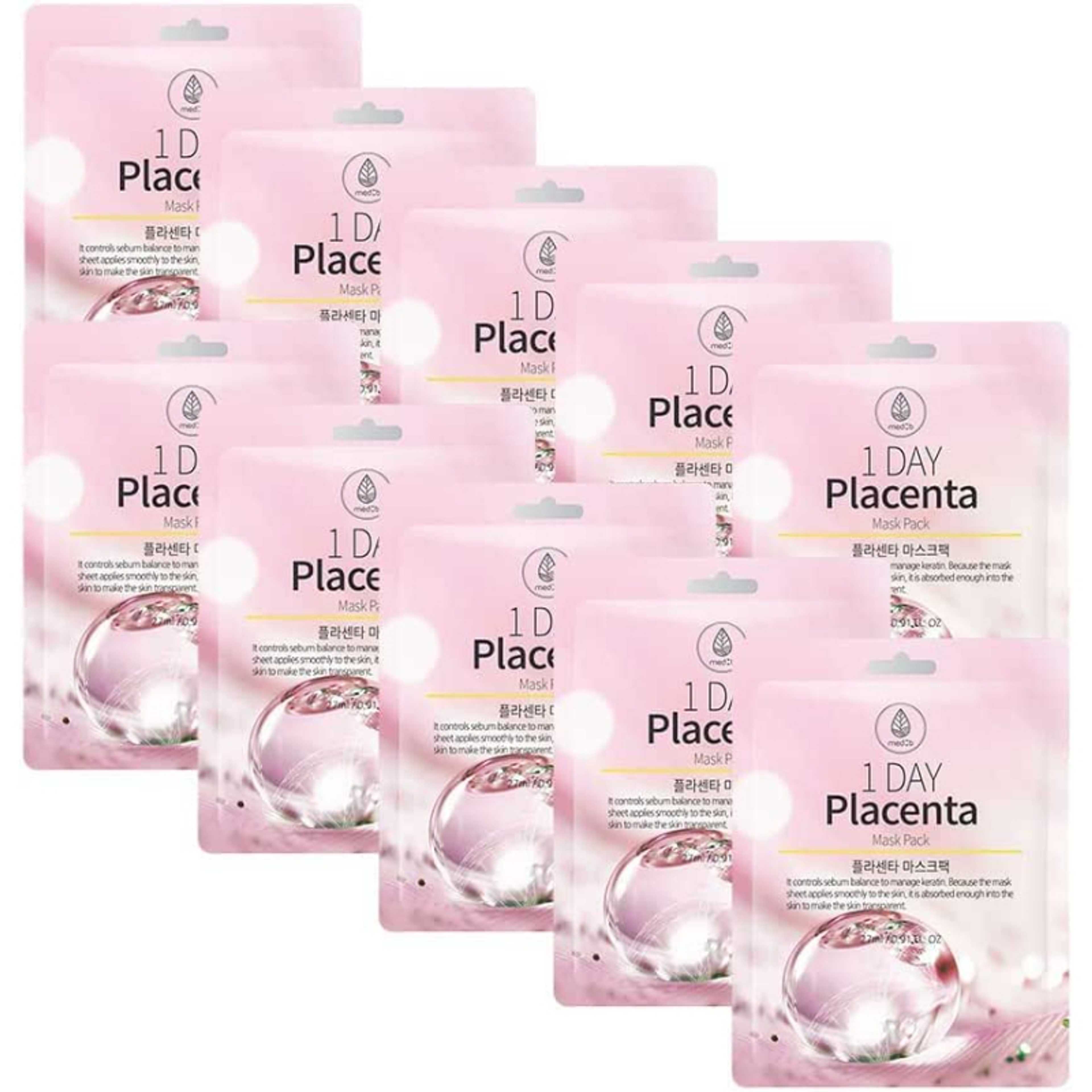 MED B 1 Day Aloe Vera Mask Pack, a pack of 10 - Product Main Image