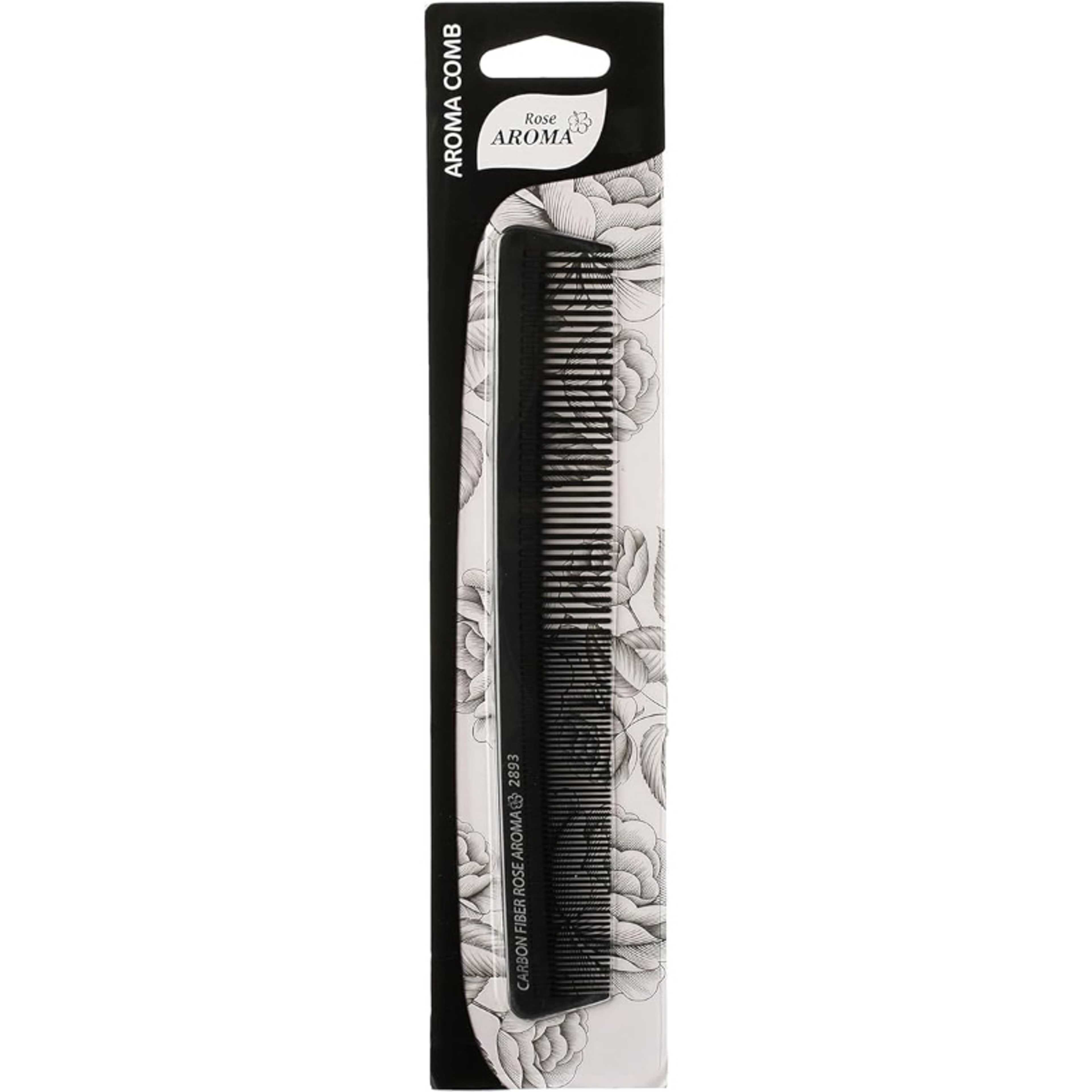 Rose Aroma 2893 Thick Carbon Hair Cutting Comb, Black - Product Main Image