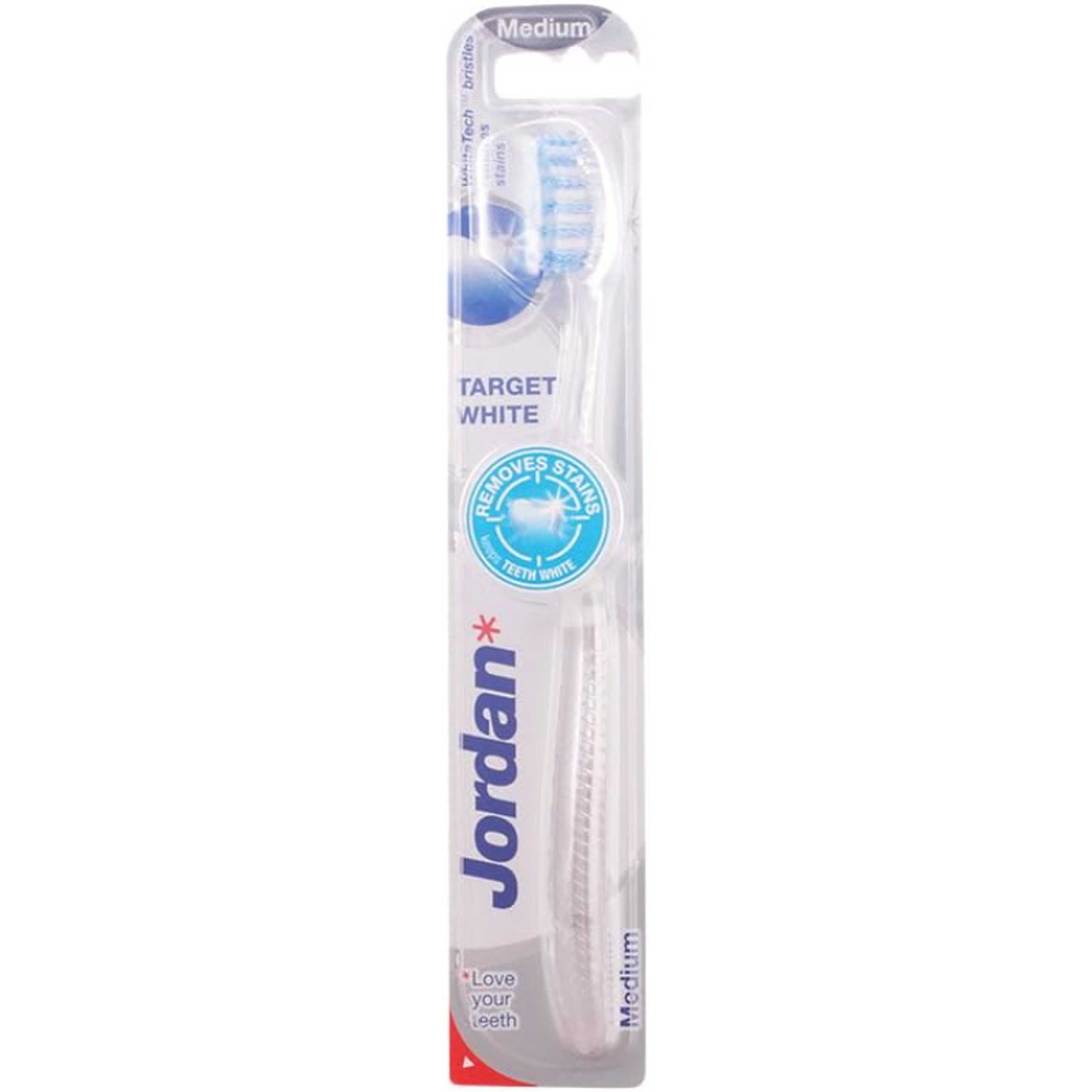 Jordan Medium Weiß Target Zahnbürste - Product Main Image