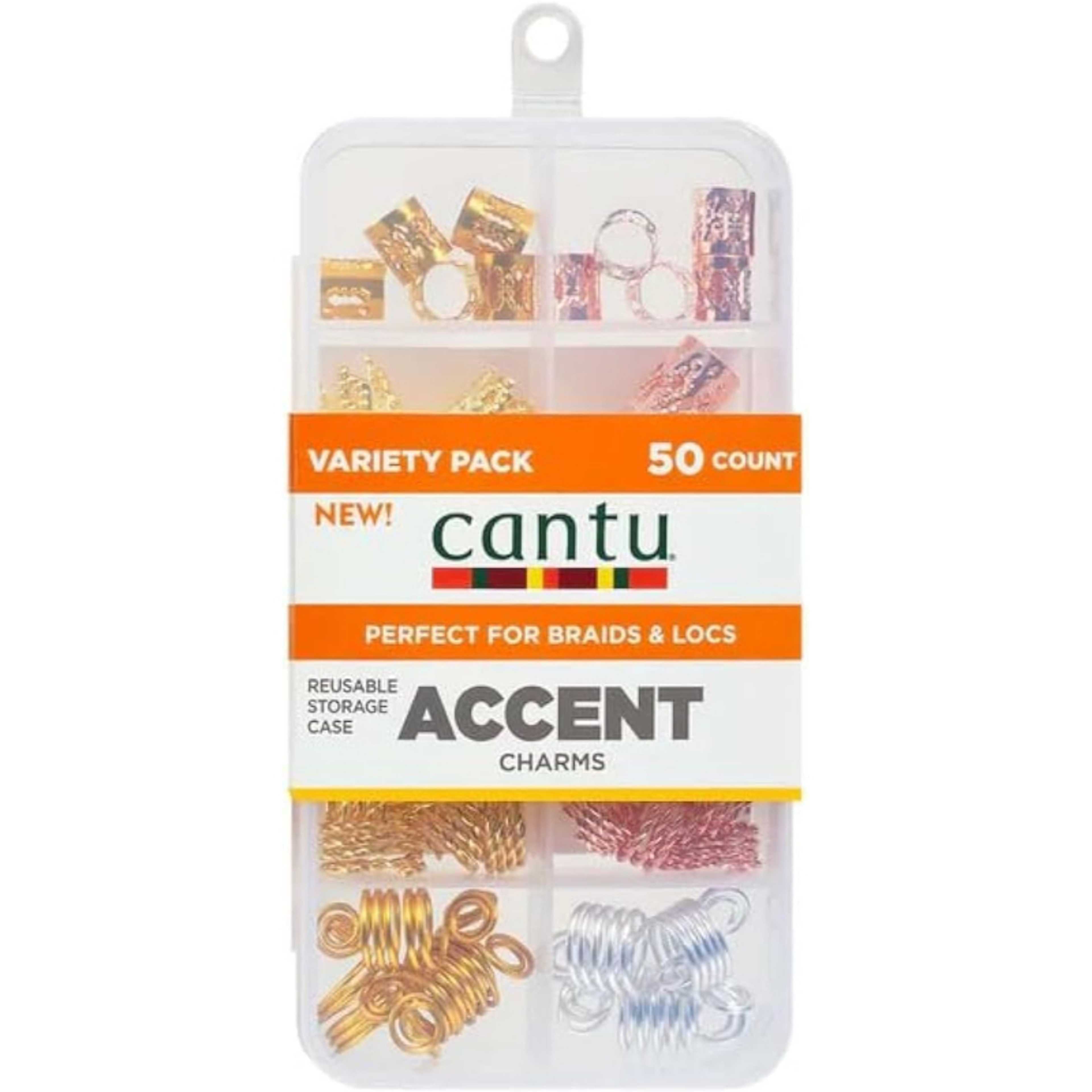 Cantu Accent Charms Rings for Styling and Braiding 50-Pieces - Product Main Image