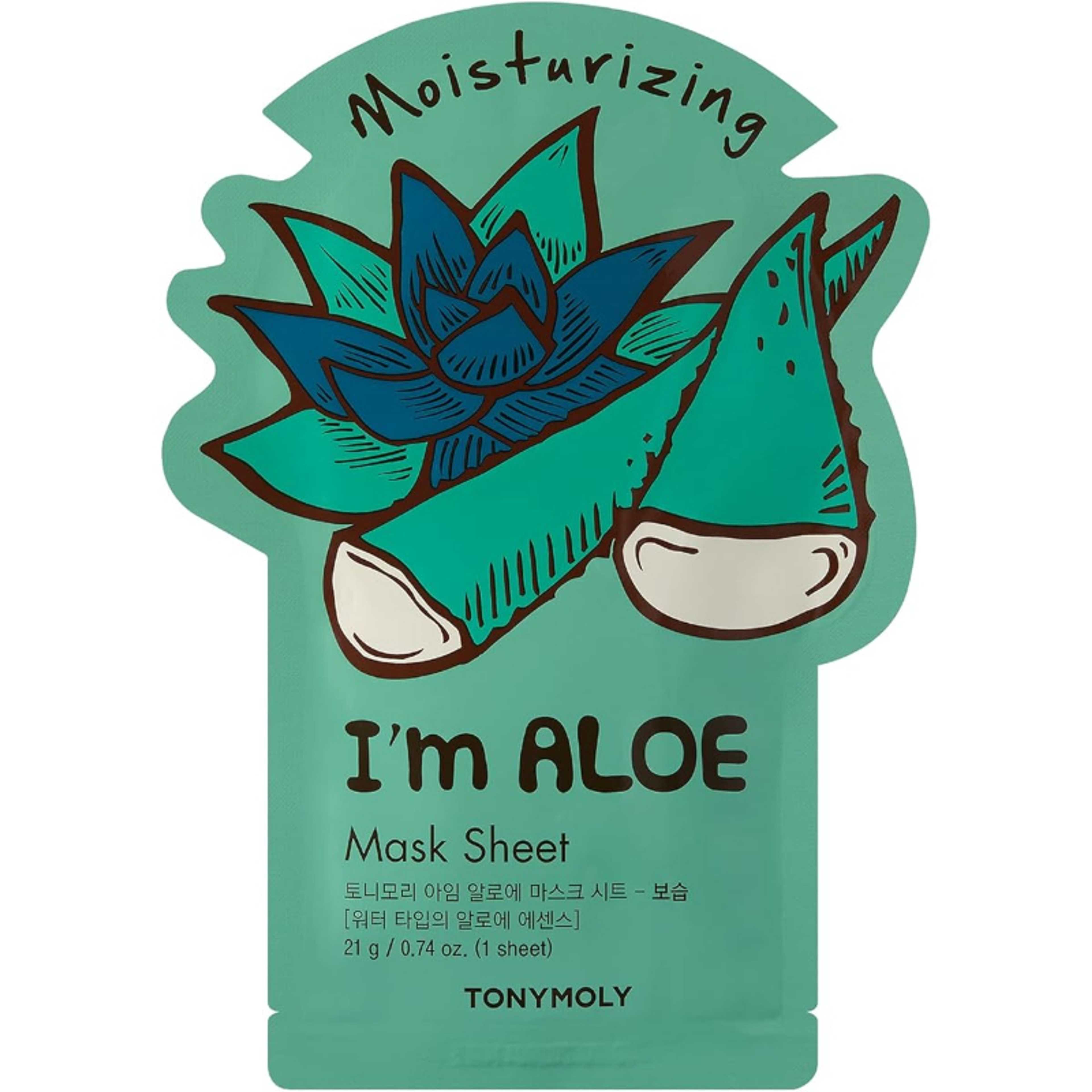 TONYMOLY I'm Real Moisturizing Aloe Mask Sheet, Pack of 1 - Product Main Image