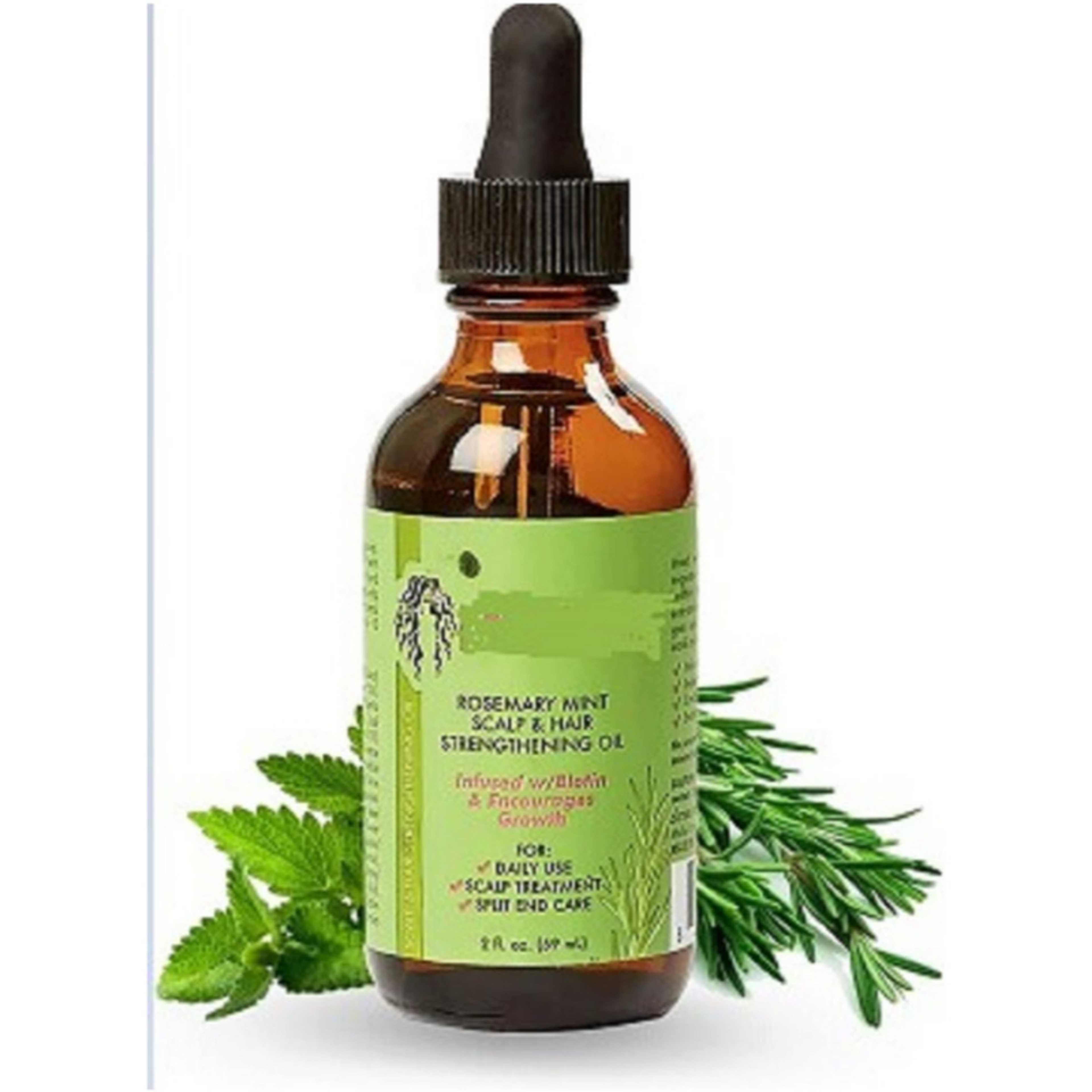 Generic-Hair & Scalp Enhancement Oil Mint & Rosemary Essential Oil Natural Treatment Nourishes the Skin, Stimulates Hair Growth, Improves Blood Circulation and Strengthens Hair 59ml - Product Main Image