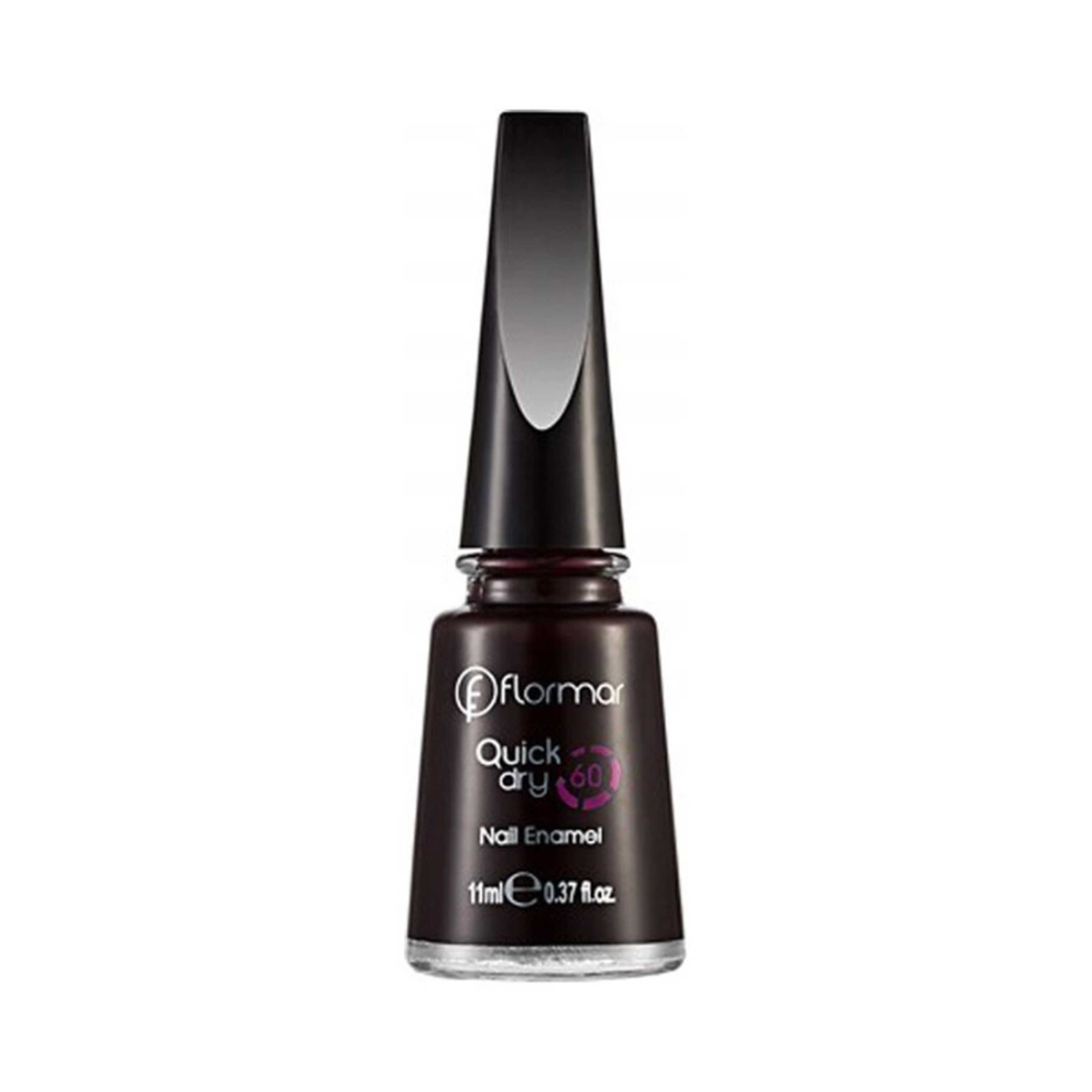 Flormar-Quick Dry Nail Enamel QD10 Black Minimalism - Product Main Image