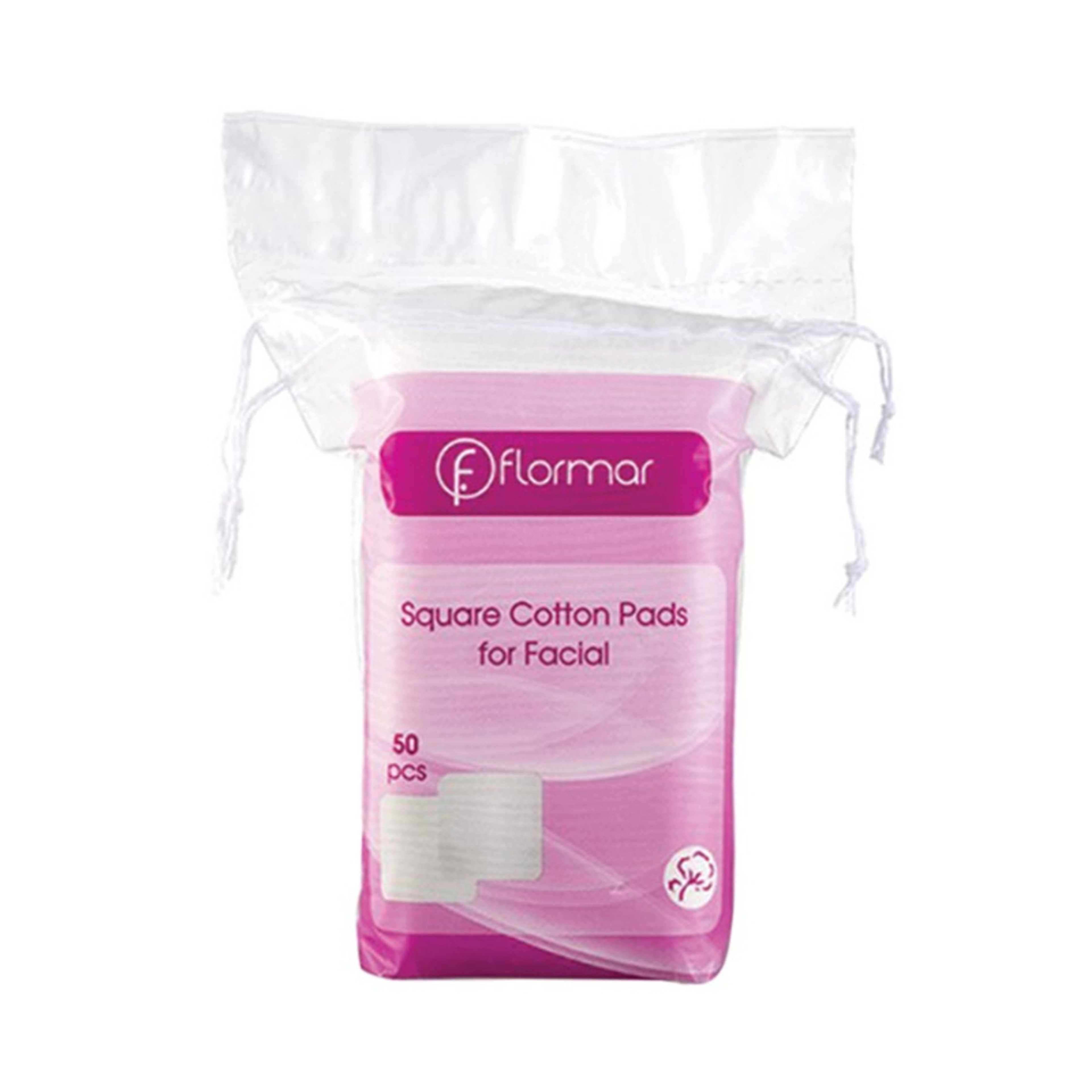 Flormar-50-Piece Square Facial Cotton Pads White - Product Main Image