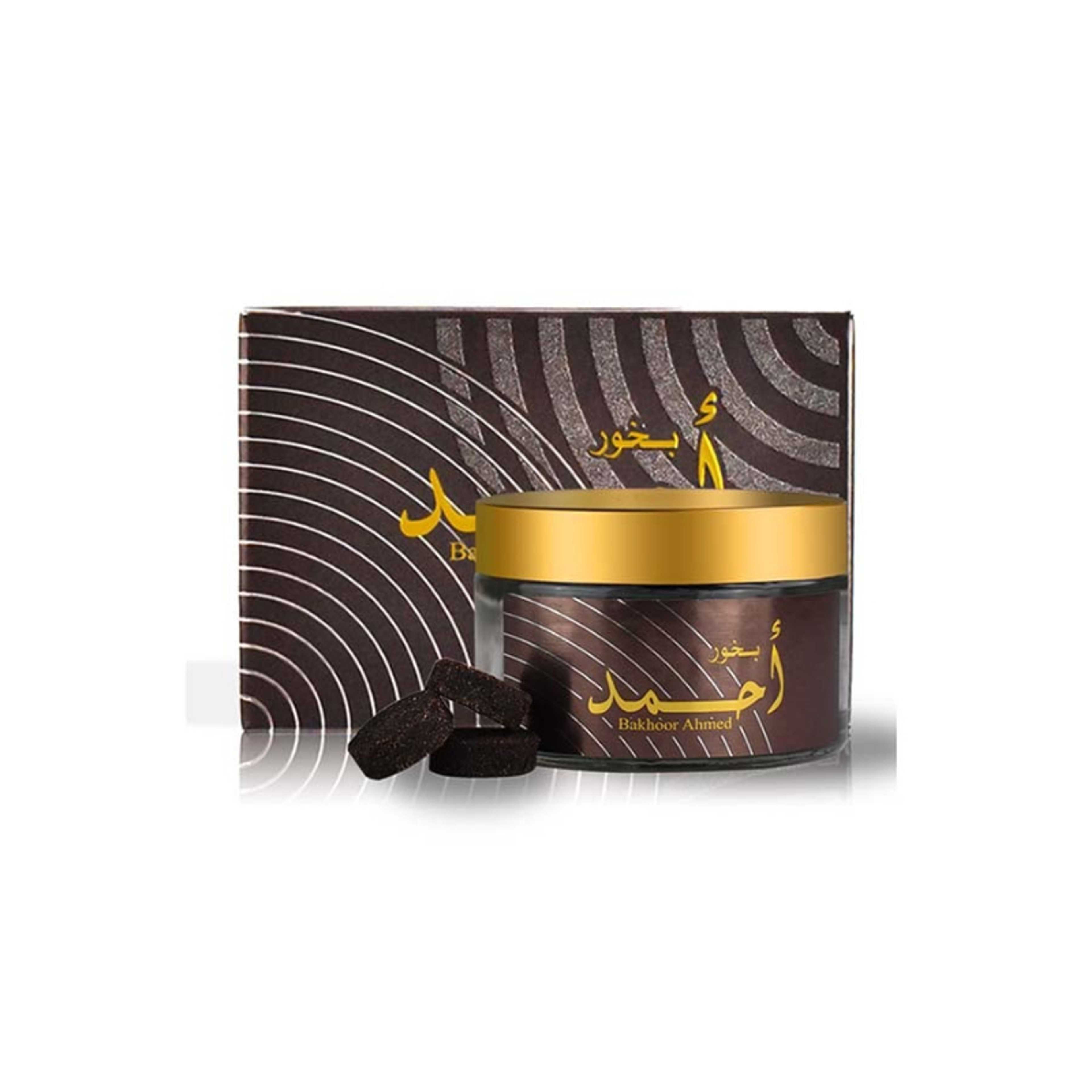 Ahmed Al Maghribi-40-Tablet Bakhoor Ahmed Black/Yellow/Clear 30grams - Product Main Image