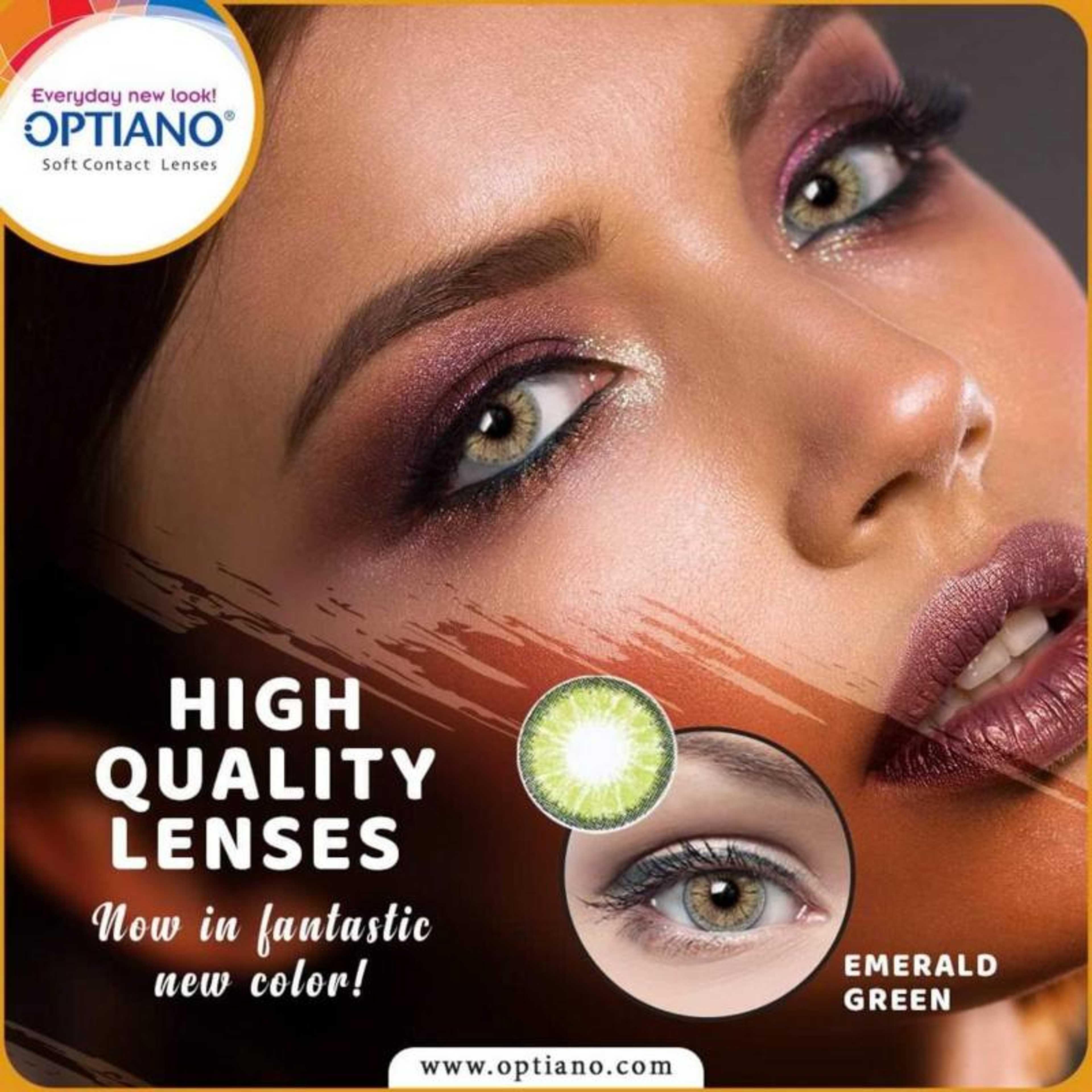 Color Contact Lenses Emerald Green Premium Quality Branded with Free Kit