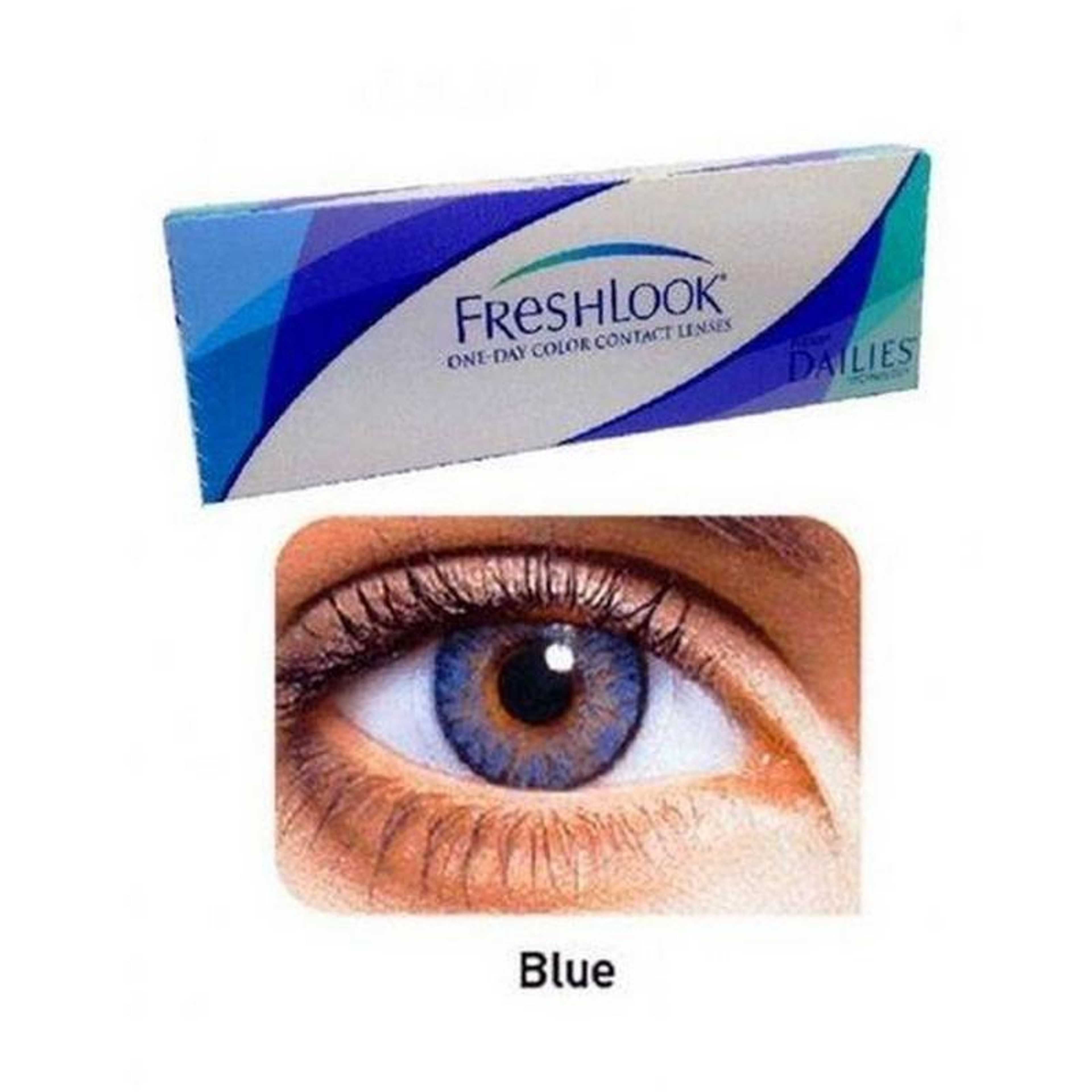 Pack Of 2 - Green+Blue Pair Contact Lenses+2 Free Kits