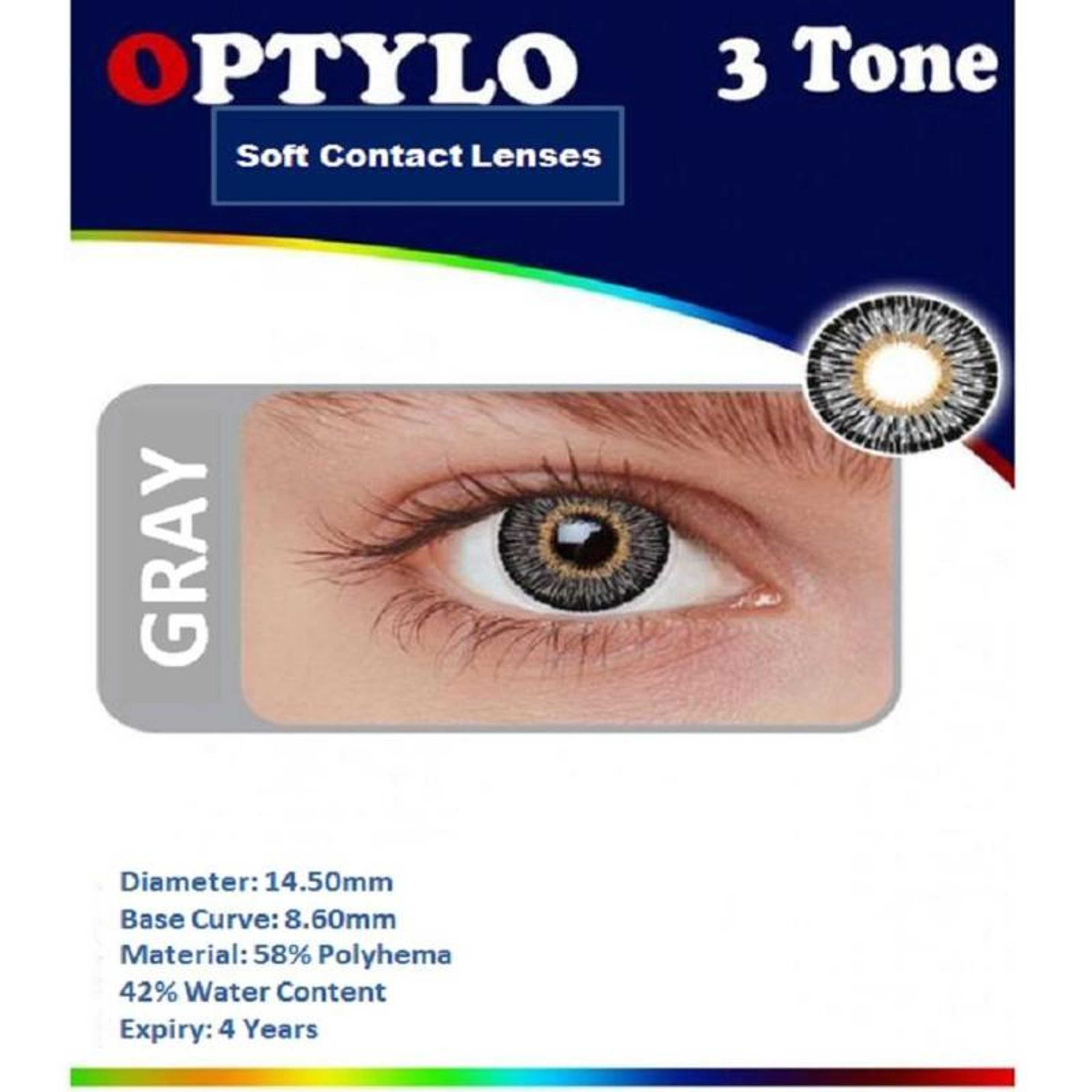 Gray - OPTYLO - Soft Contact Lenses