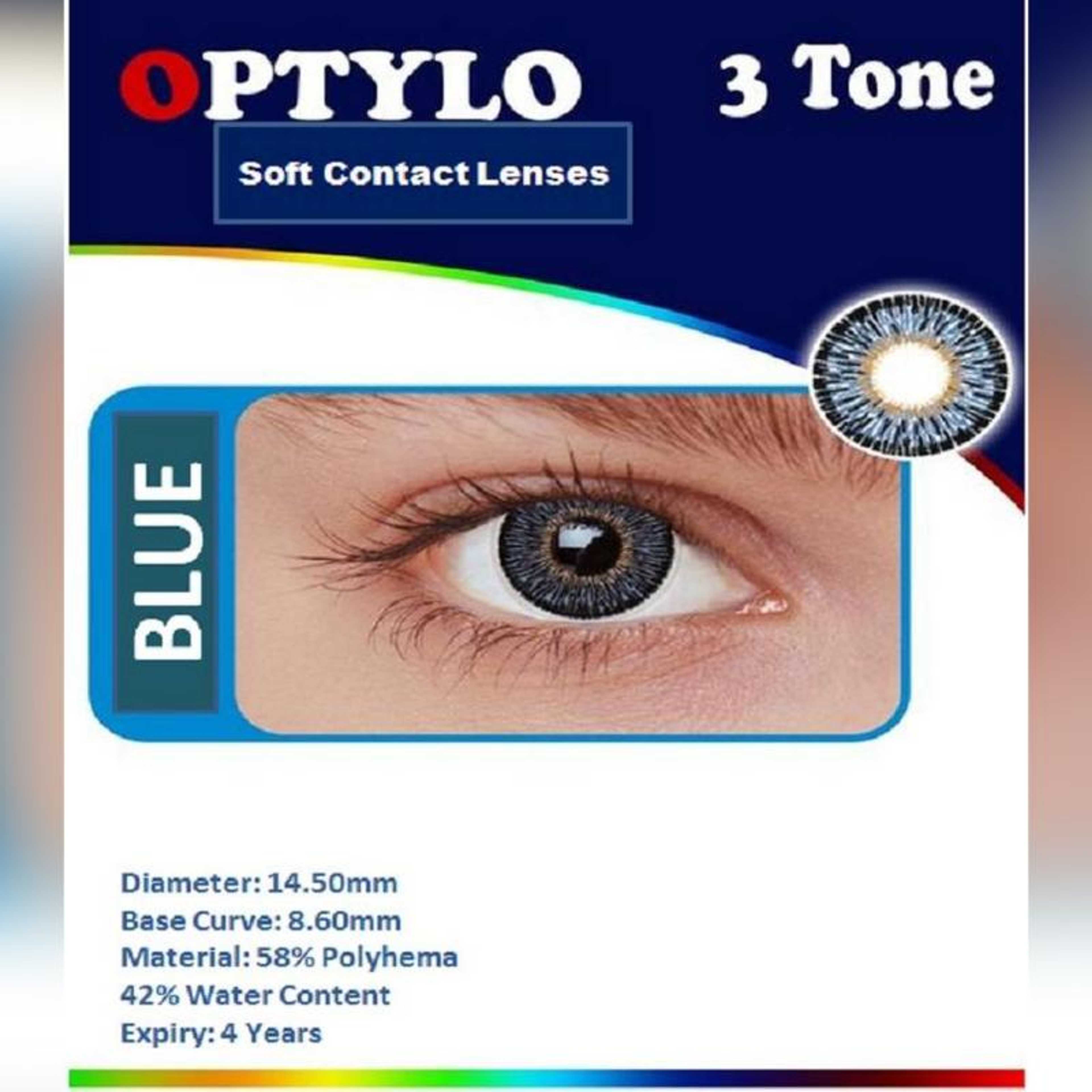 Blue - OPTYLO - Soft Contact Lenses