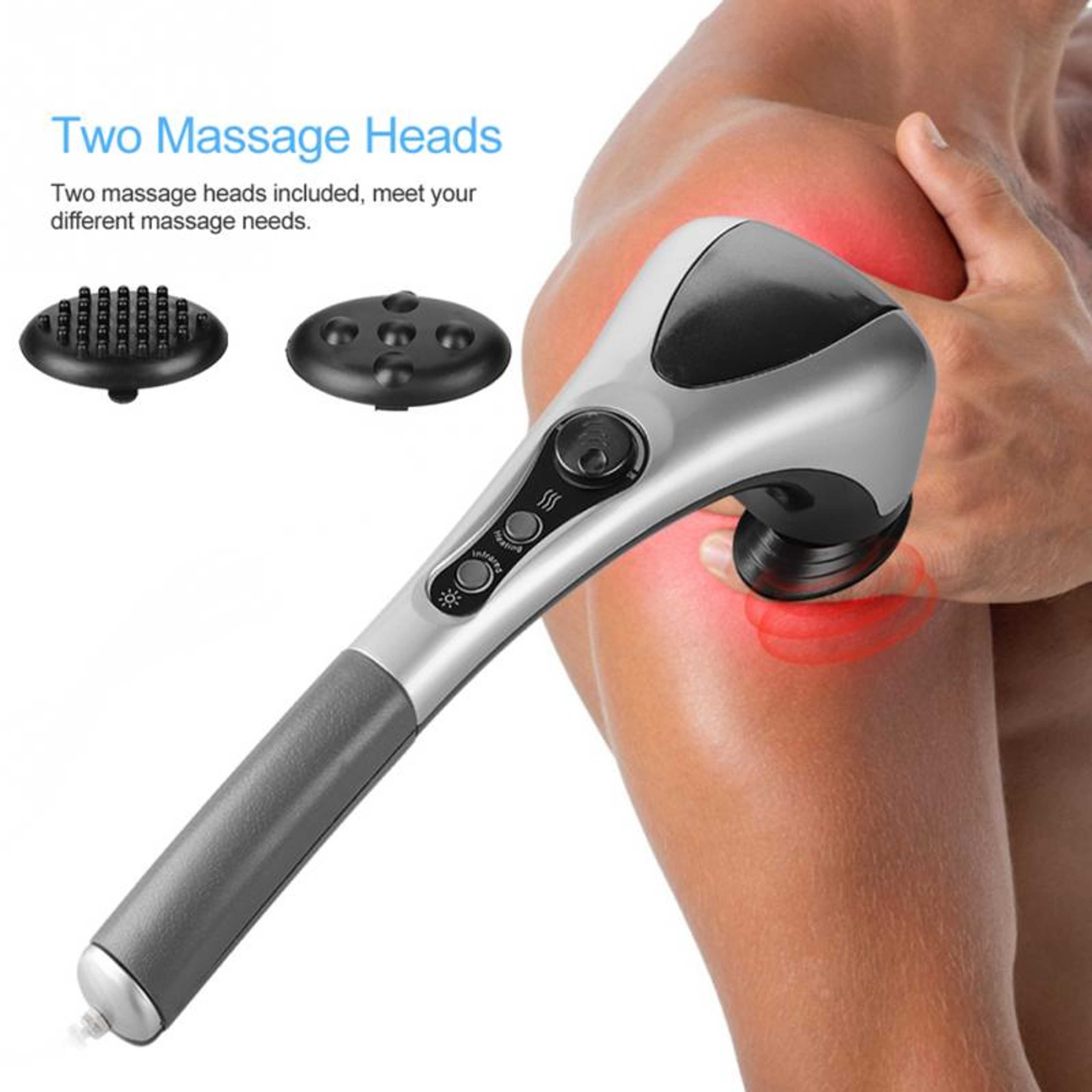 Electric Heatiiing Hammer Handheld Double Head Massager Body Neck Back Massage Muscle Relax Deep Tissue Health Care