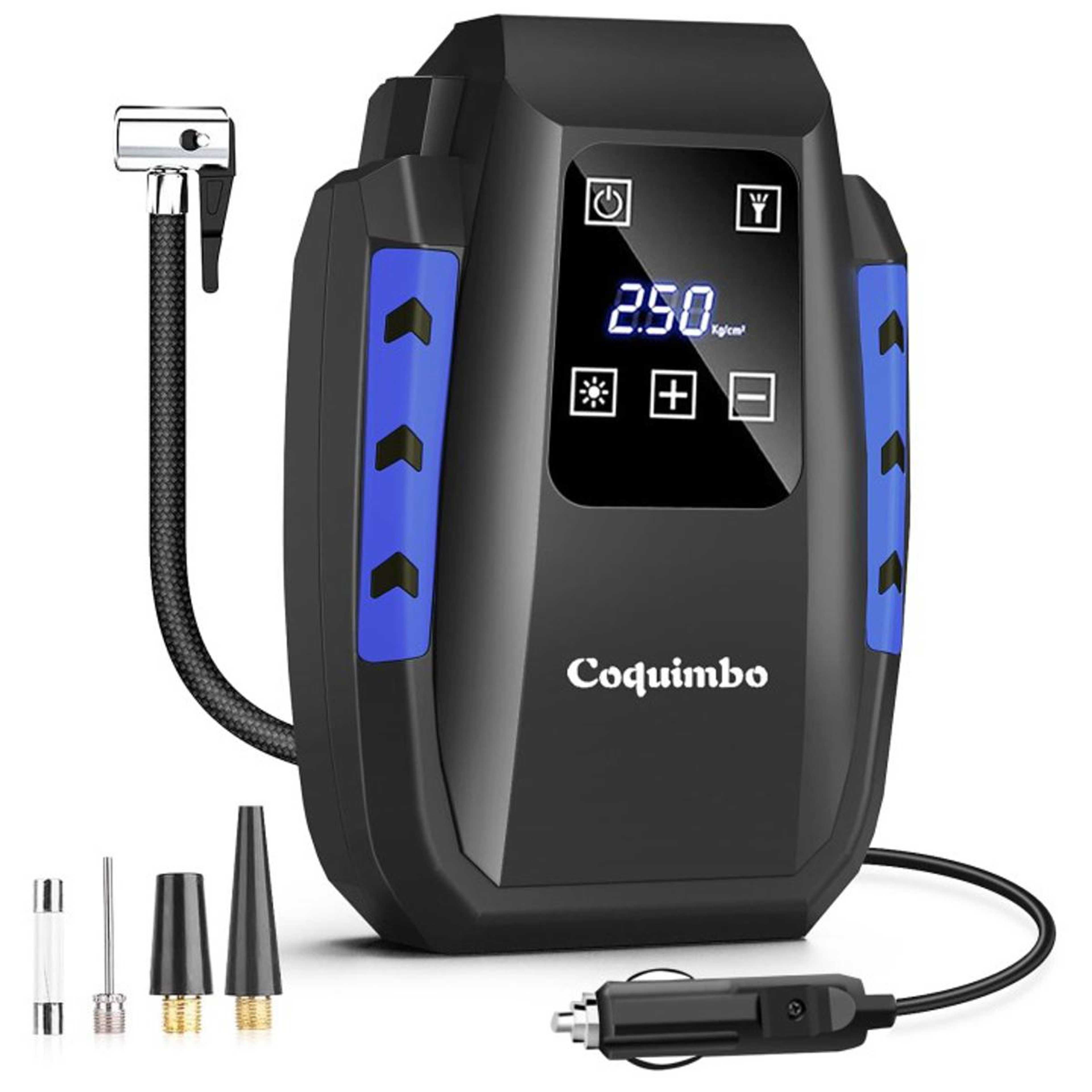 Coquimbo Tire Portable Inflator Pump Car Air Compressor Smart Digital Tire Pressure Detection Auto Tire Pump for Car Bike Motorcycle