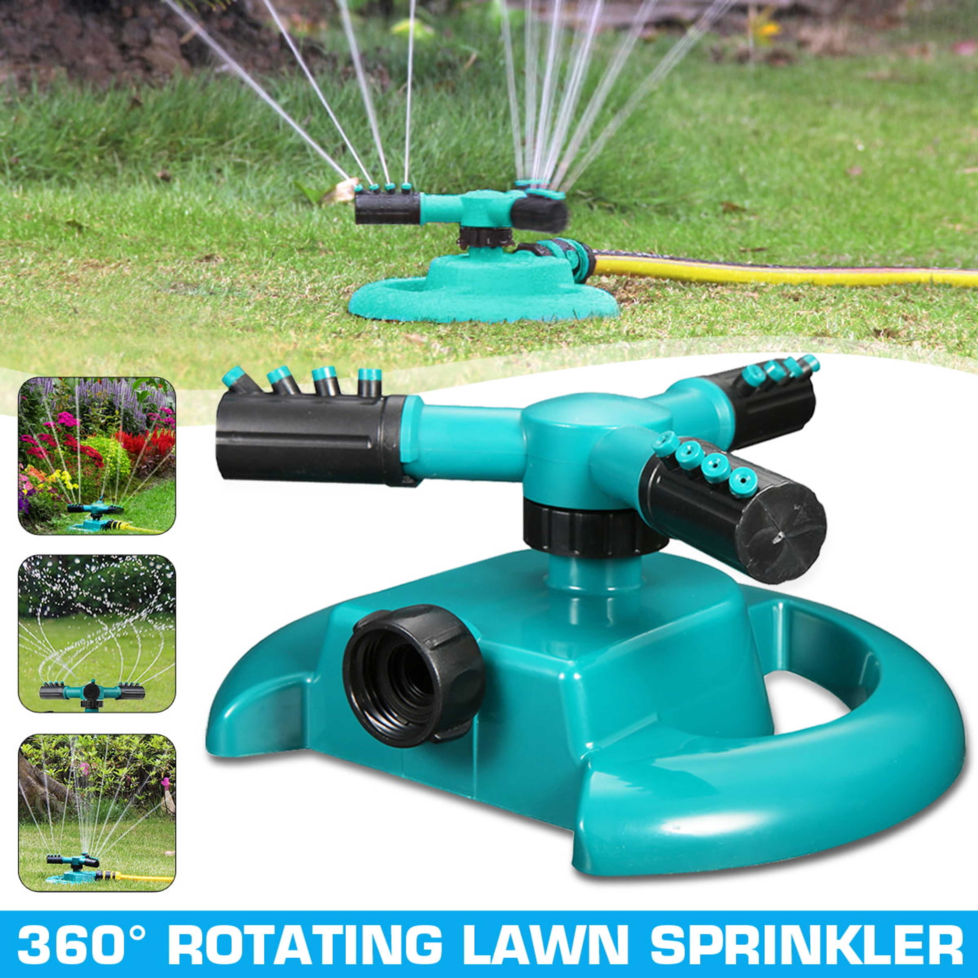 360 Degree Rotary Garden Lawn Sprinkler Automatic Water Plant Sprinkler Outdoor Wide Coverage Grass Irrigation System for Greenhouse Yard Farm