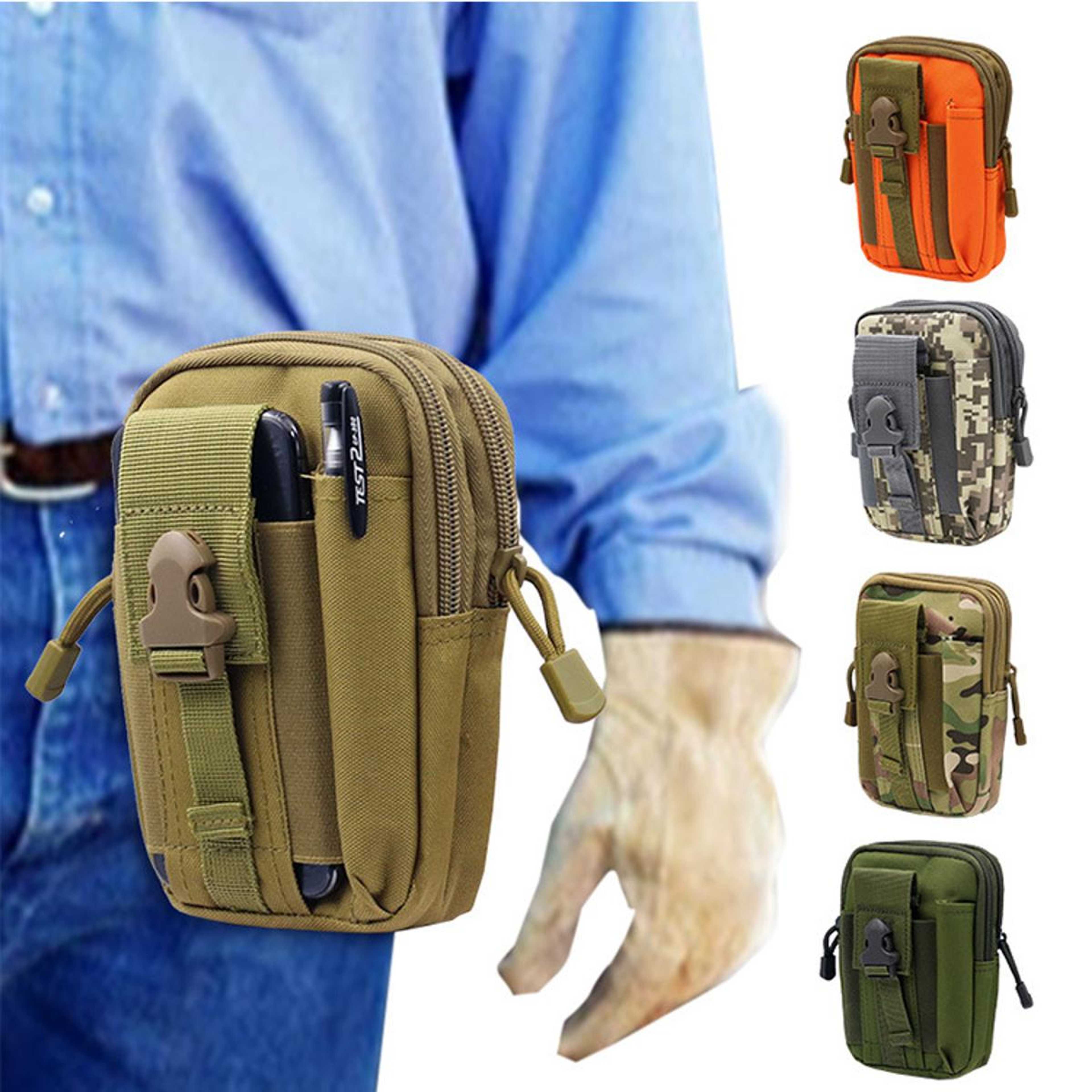 Men Tactical Pouch Belt Waist Pack Bag Small Pocket Military Waist Pack Running Pouch Travel Camping Bags Outdoor Tool