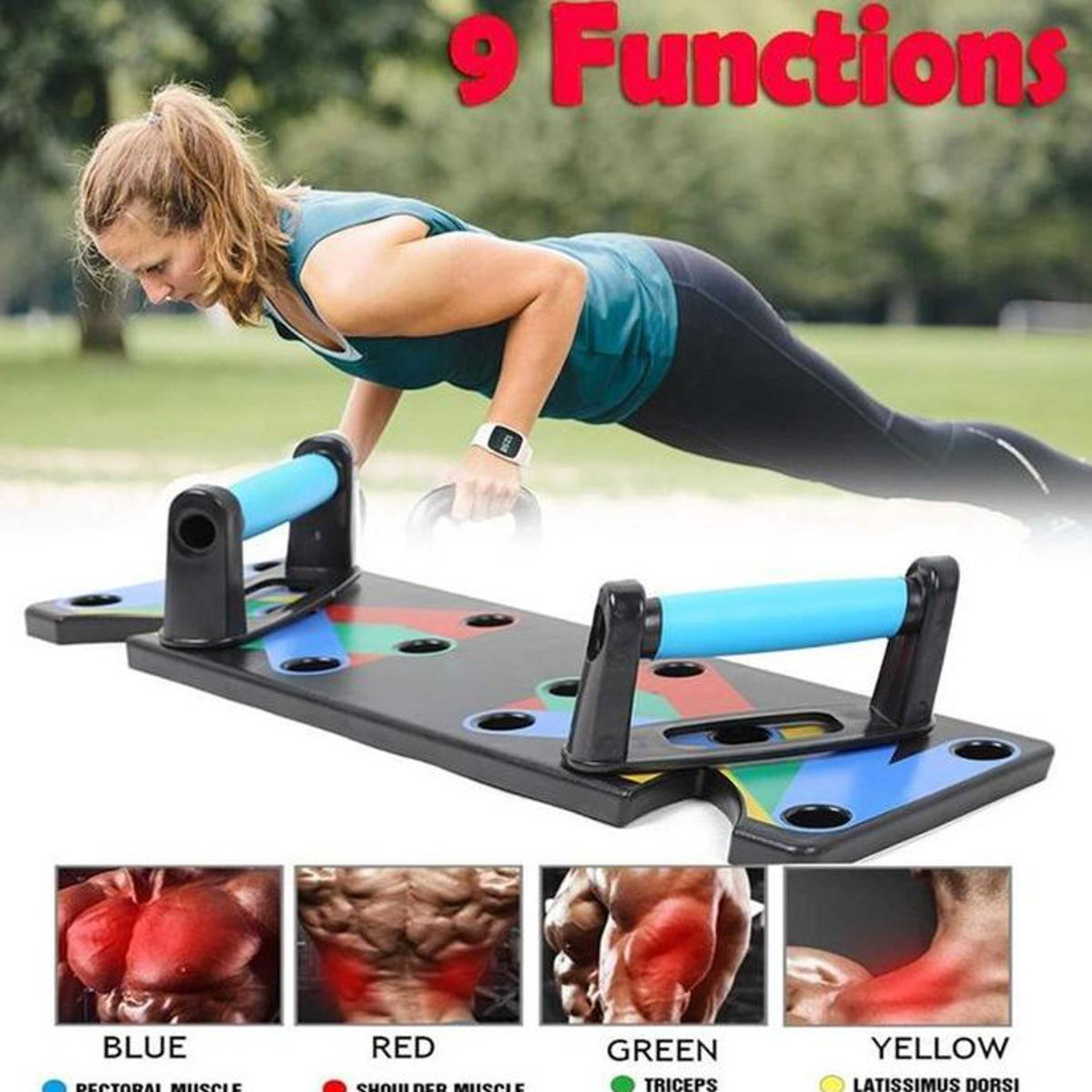 9 IN 1 Push Up Rack Board System Comprehensive Fitness Exercise Workout Pushup Stands