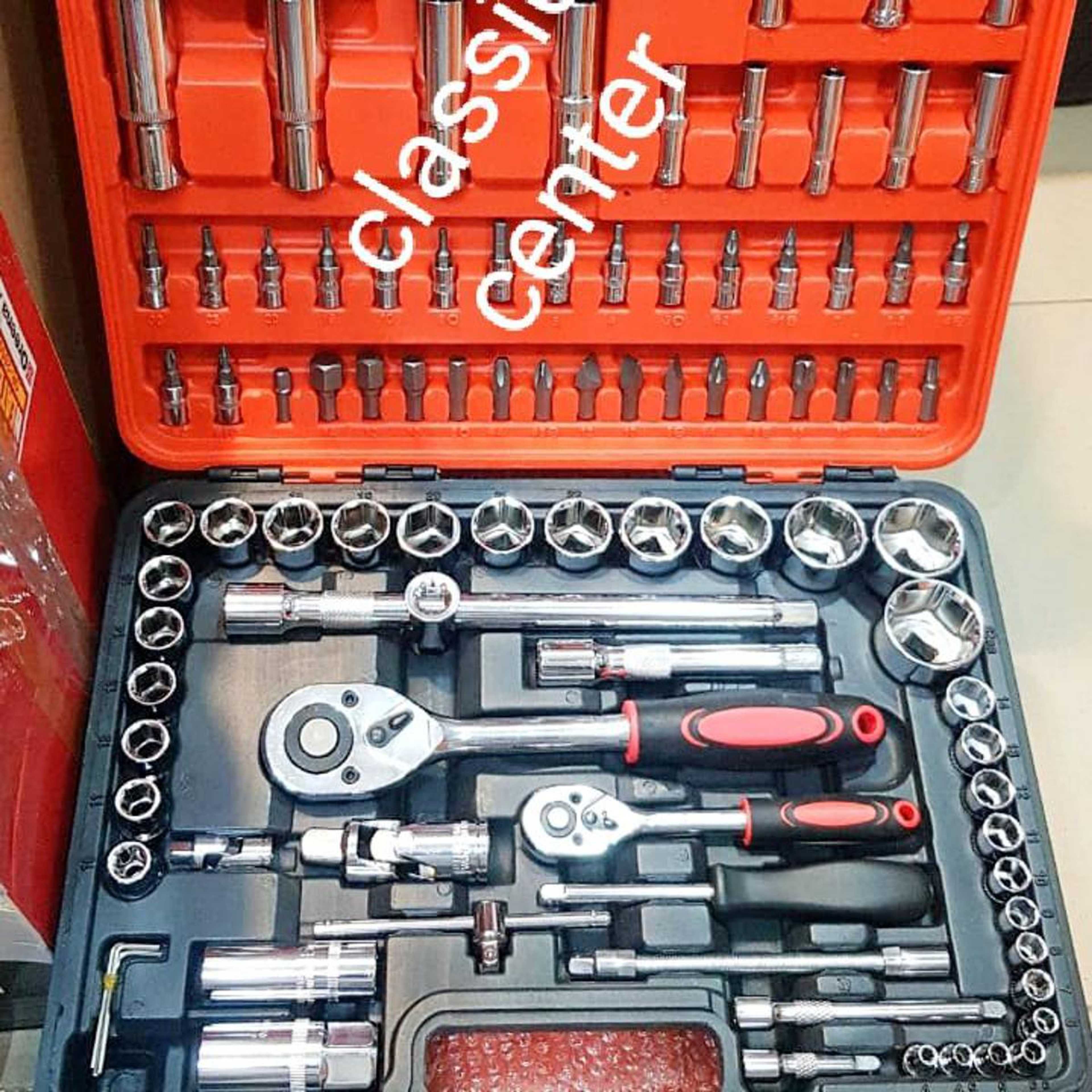 Repair 94 Pcs Ratchet Sets Tool Kit 1/2 1/4 3/8 Socket Wrenches Set Screwdriver Mechanics Tools94pcs Ratchet Box Socket Set Box Set Spanner Set Wrench Set Tools Set